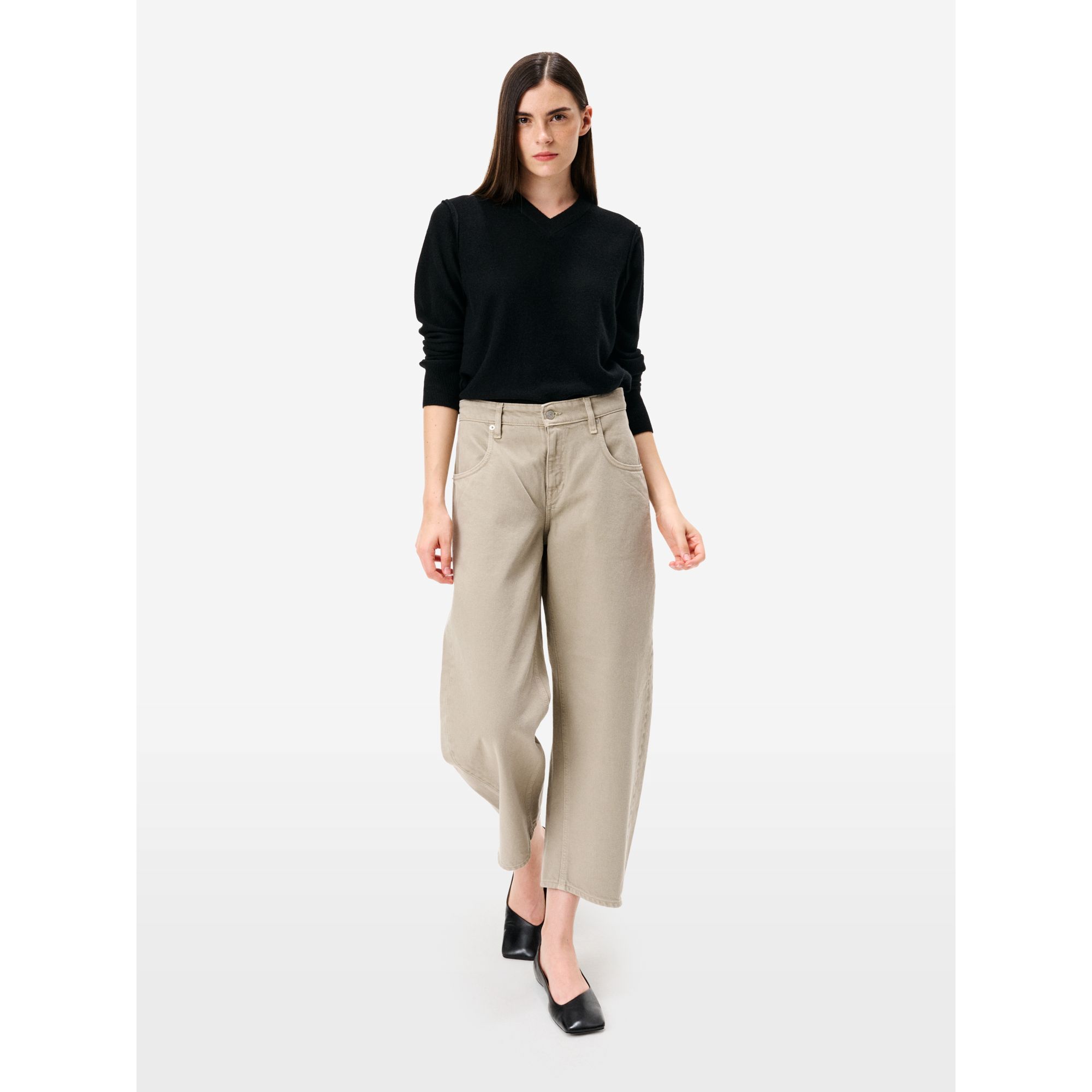 Aida crop super fitted low waist cropped curve leg direct dyed
