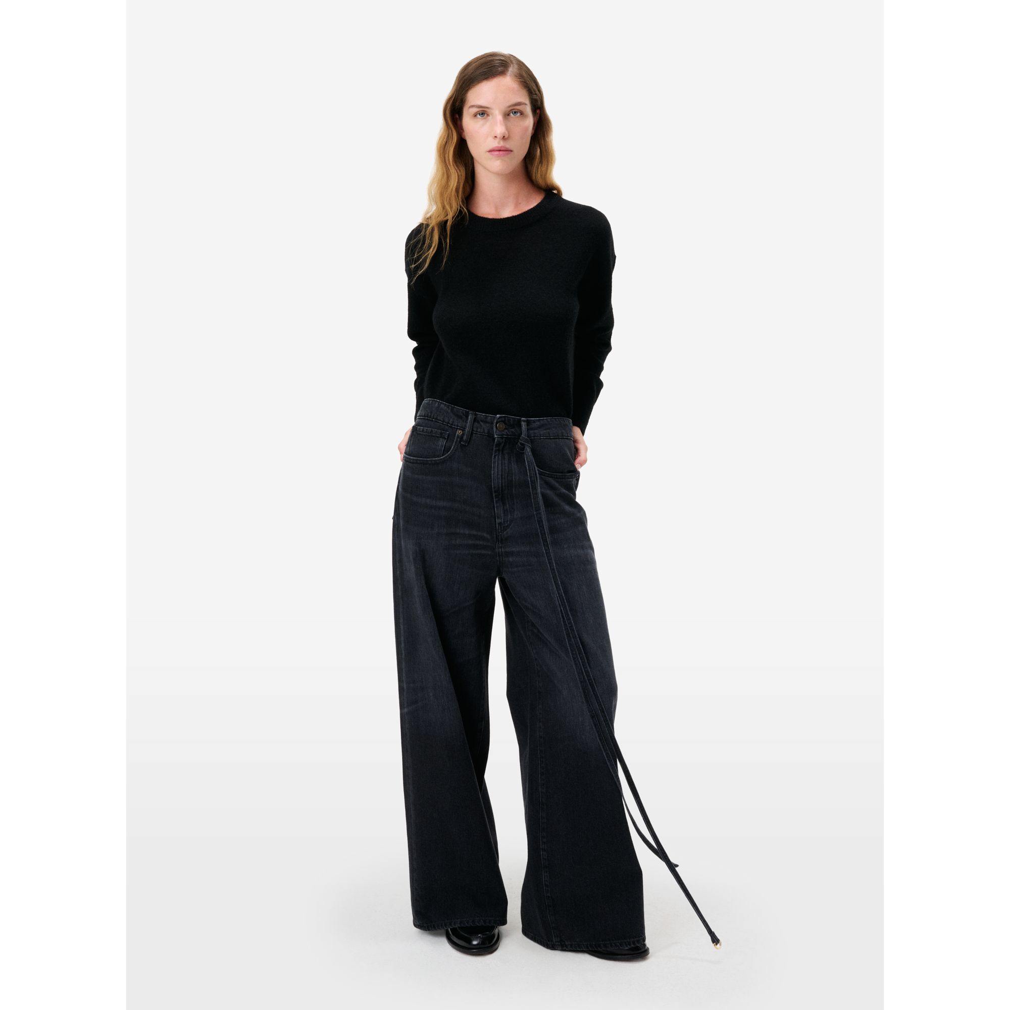 Big low mid rise super wide leg light vintage