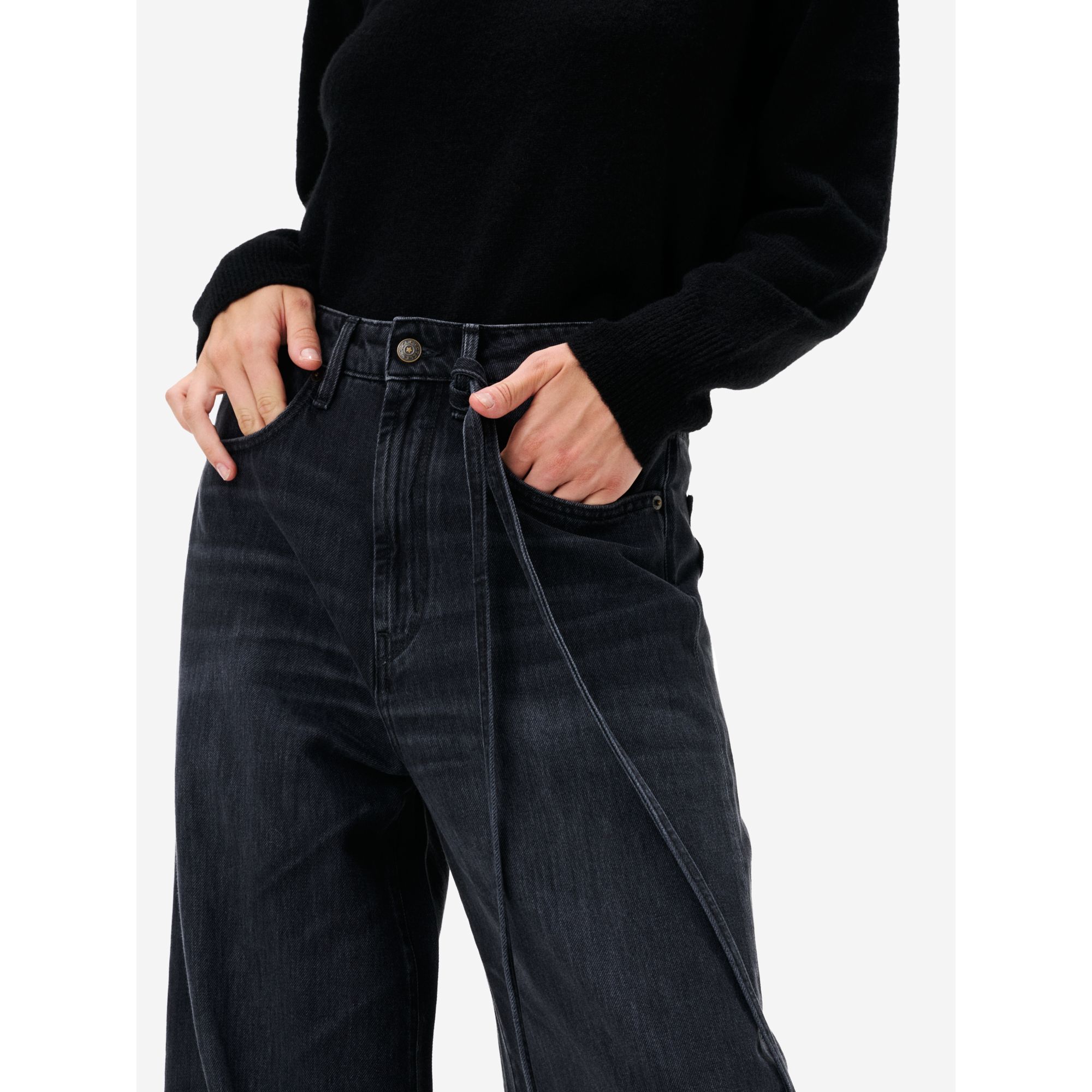 Big low mid rise super wide leg light vintage