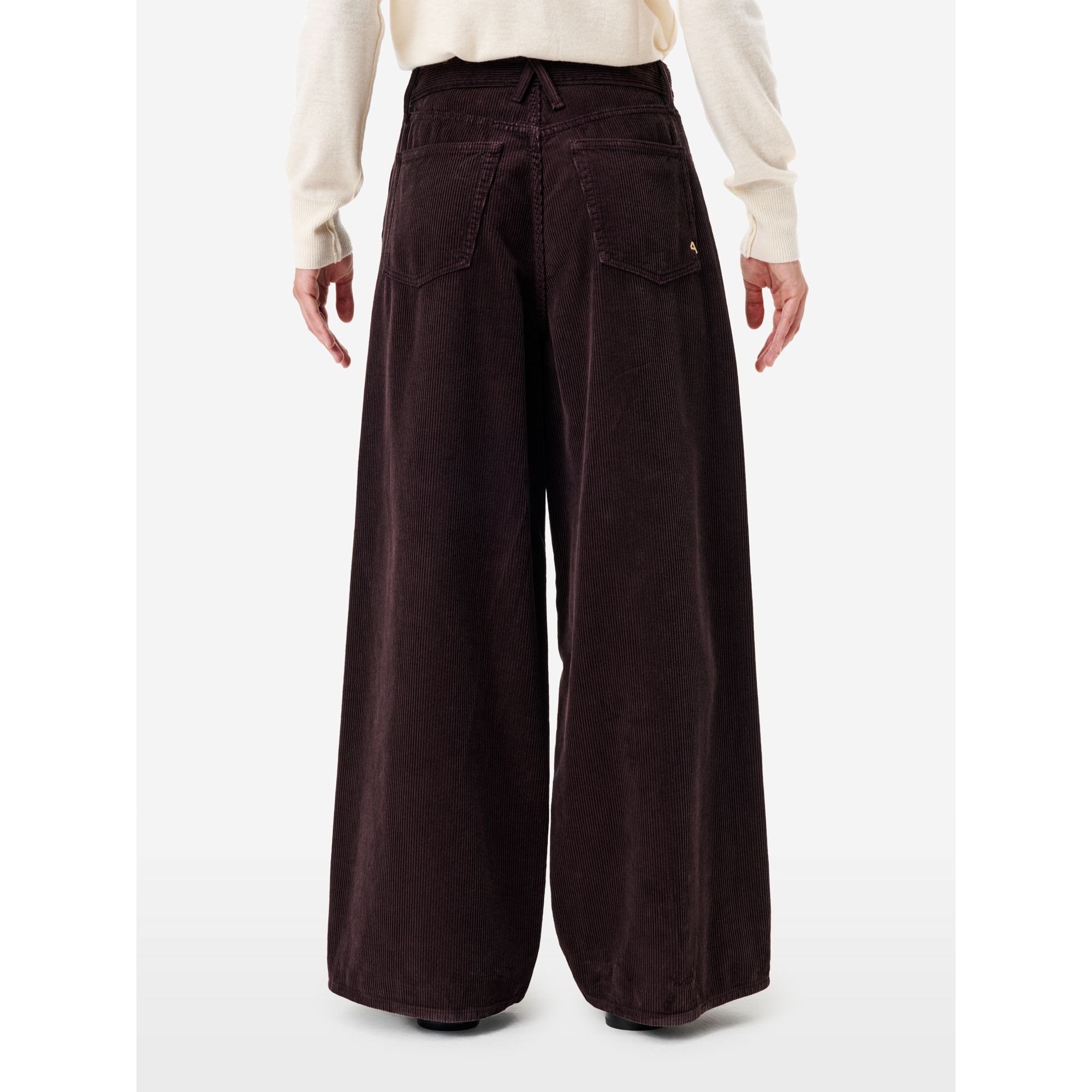 Pantalone Big Low loose fit in velluto bordeaux