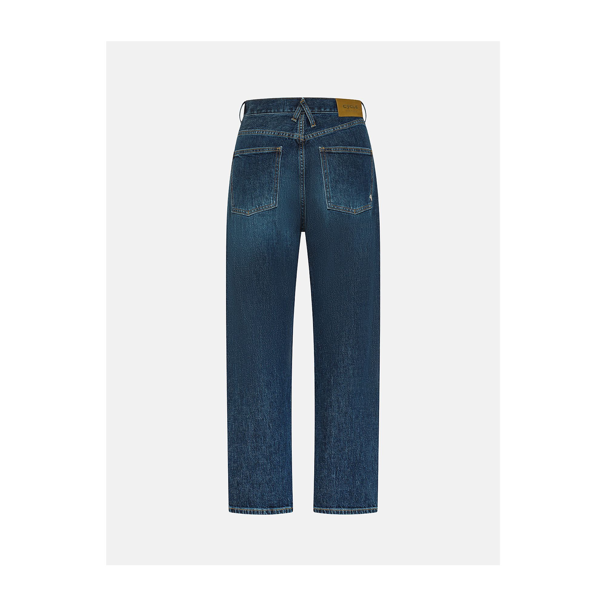 Bella mid rise mom fit cropped leg dark tone used wash