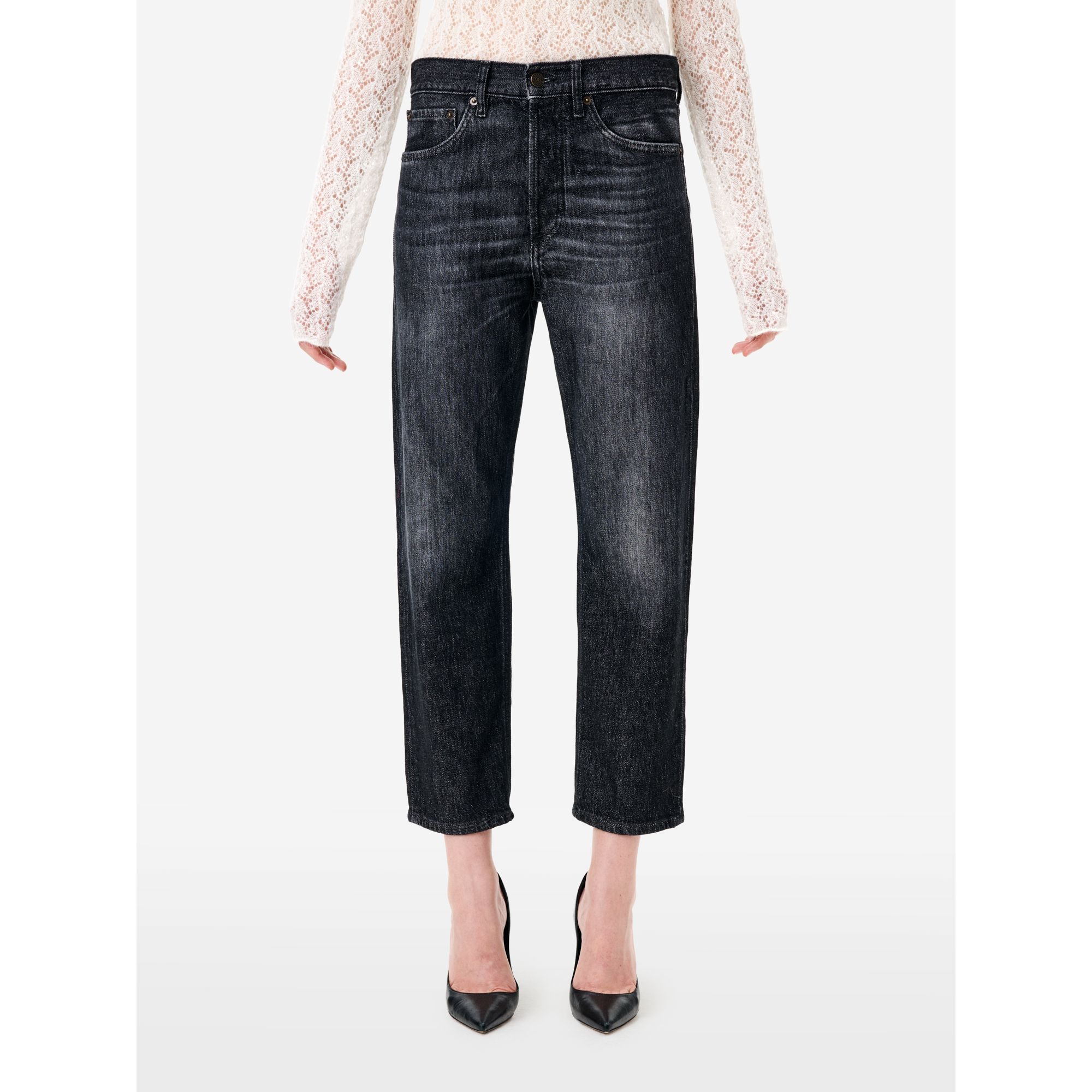 Jeans Bella mom fit grigio scuro