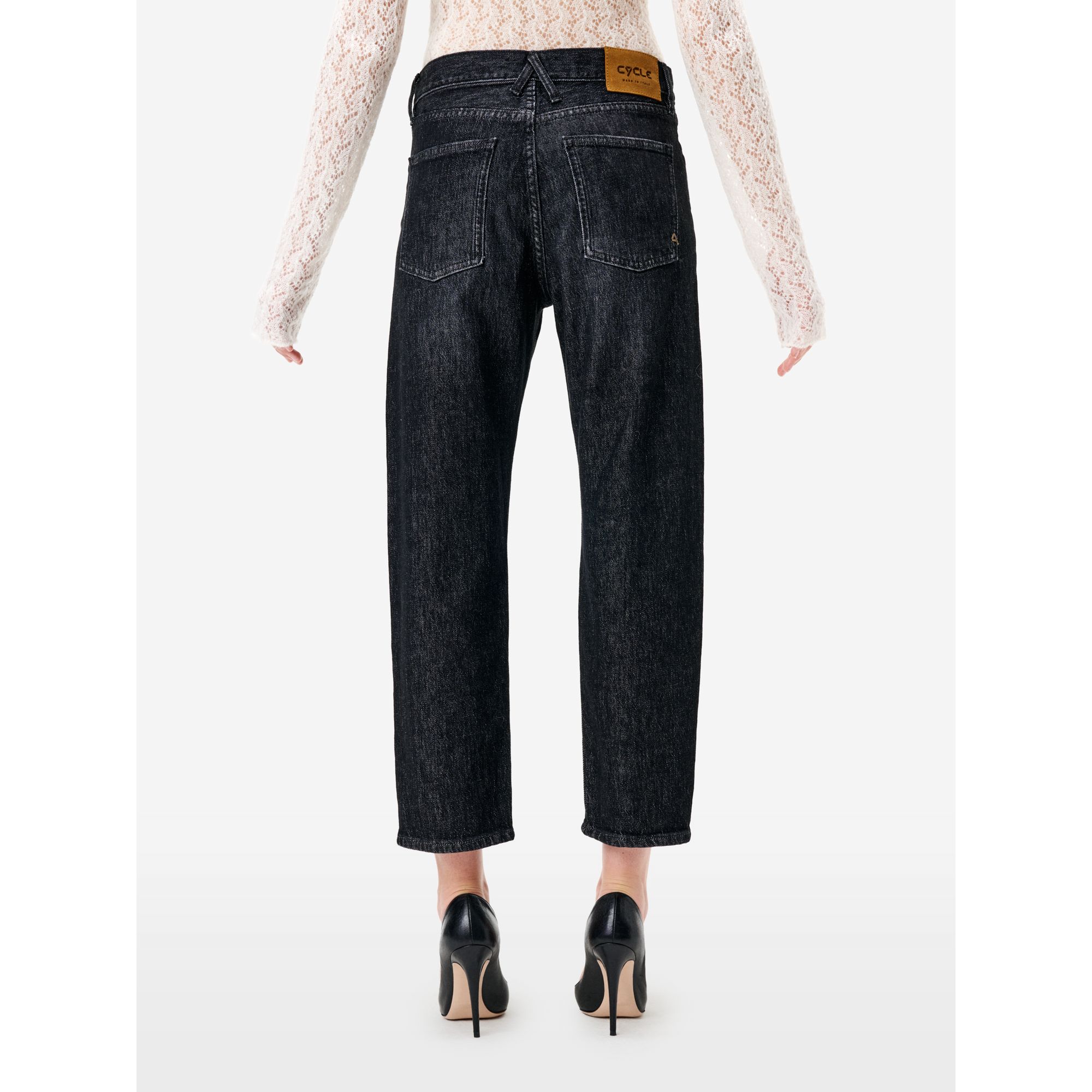 Jeans Bella mom fit grigio scuro