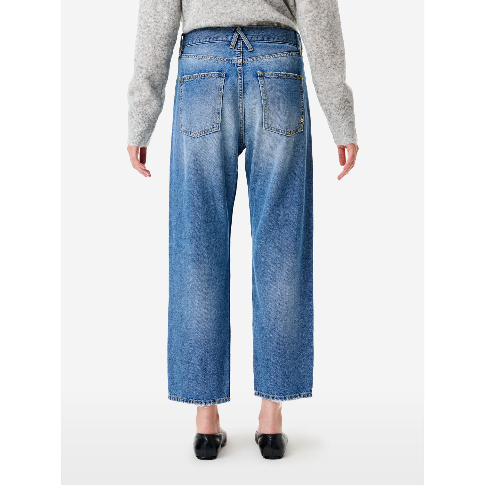 Bella mid rise mom fit cropped leg mid tone natural vintage