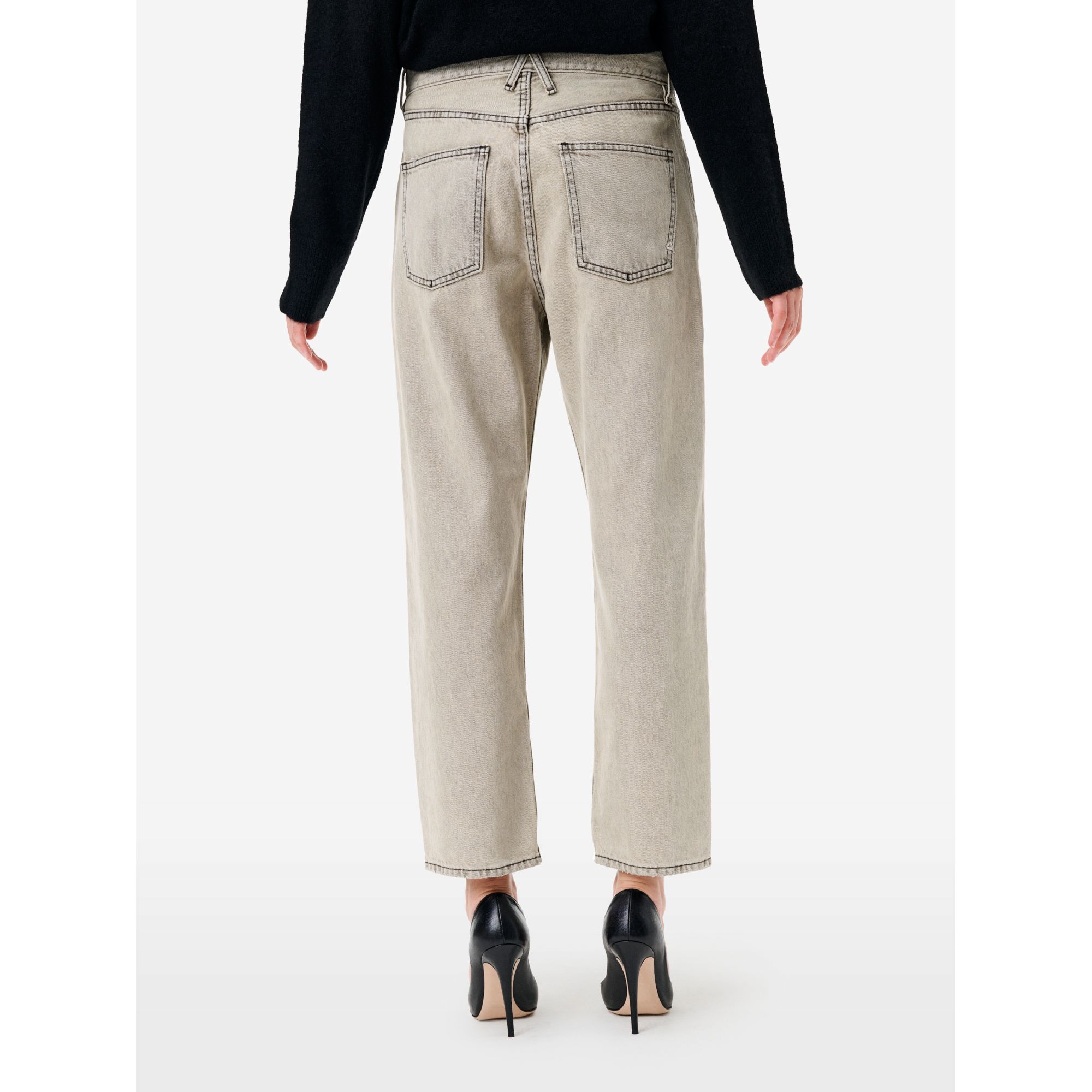 Black/stone grey Bella mum-fit jeans