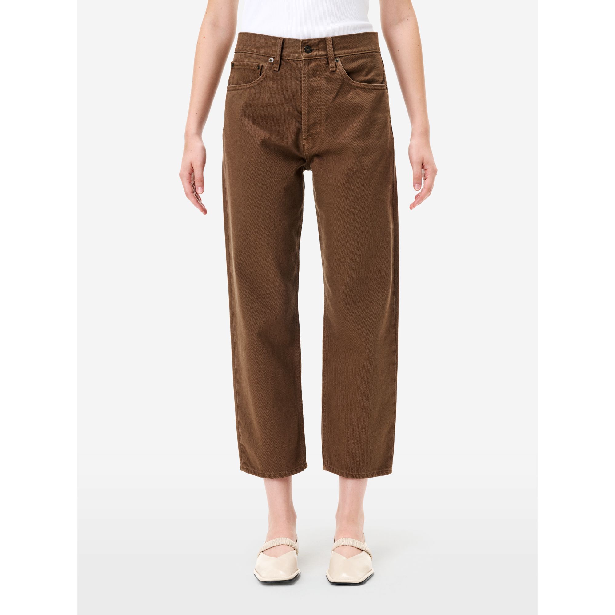 Camel Bella mum-fit jeans