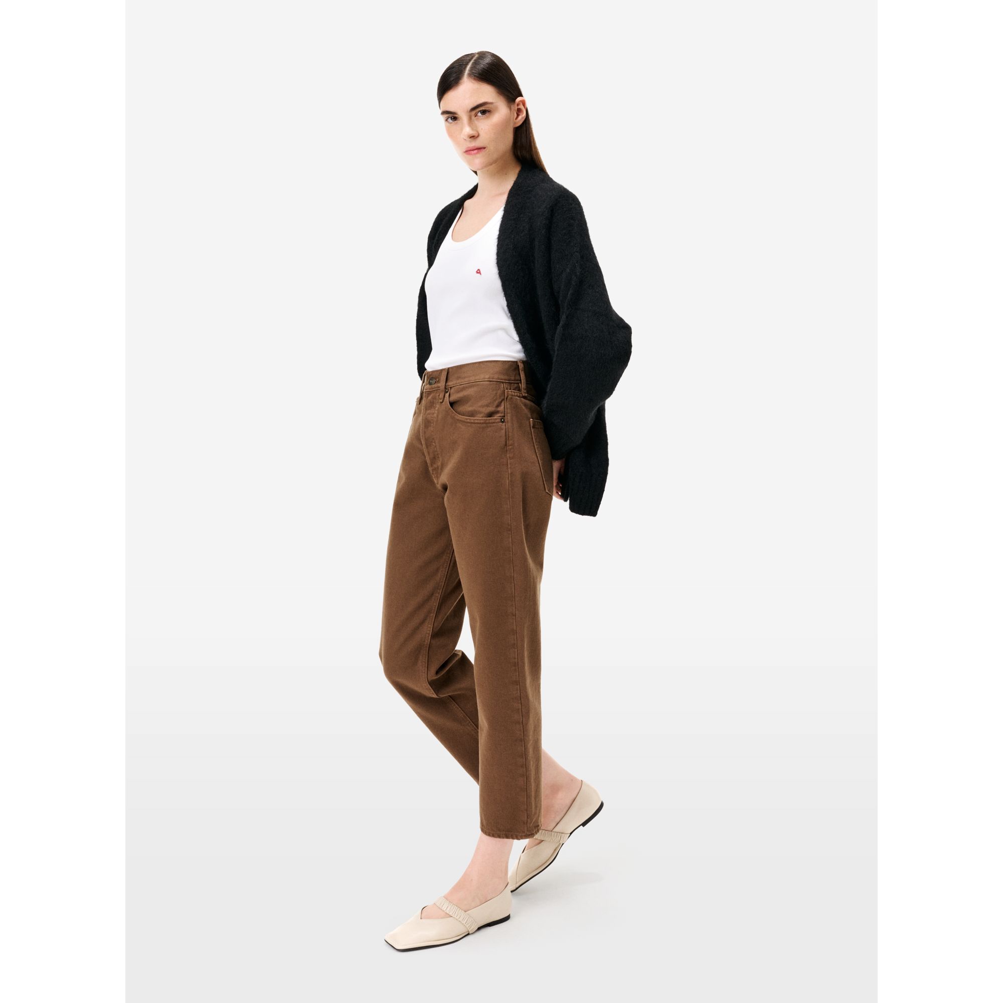 Camel Bella mum-fit jeans