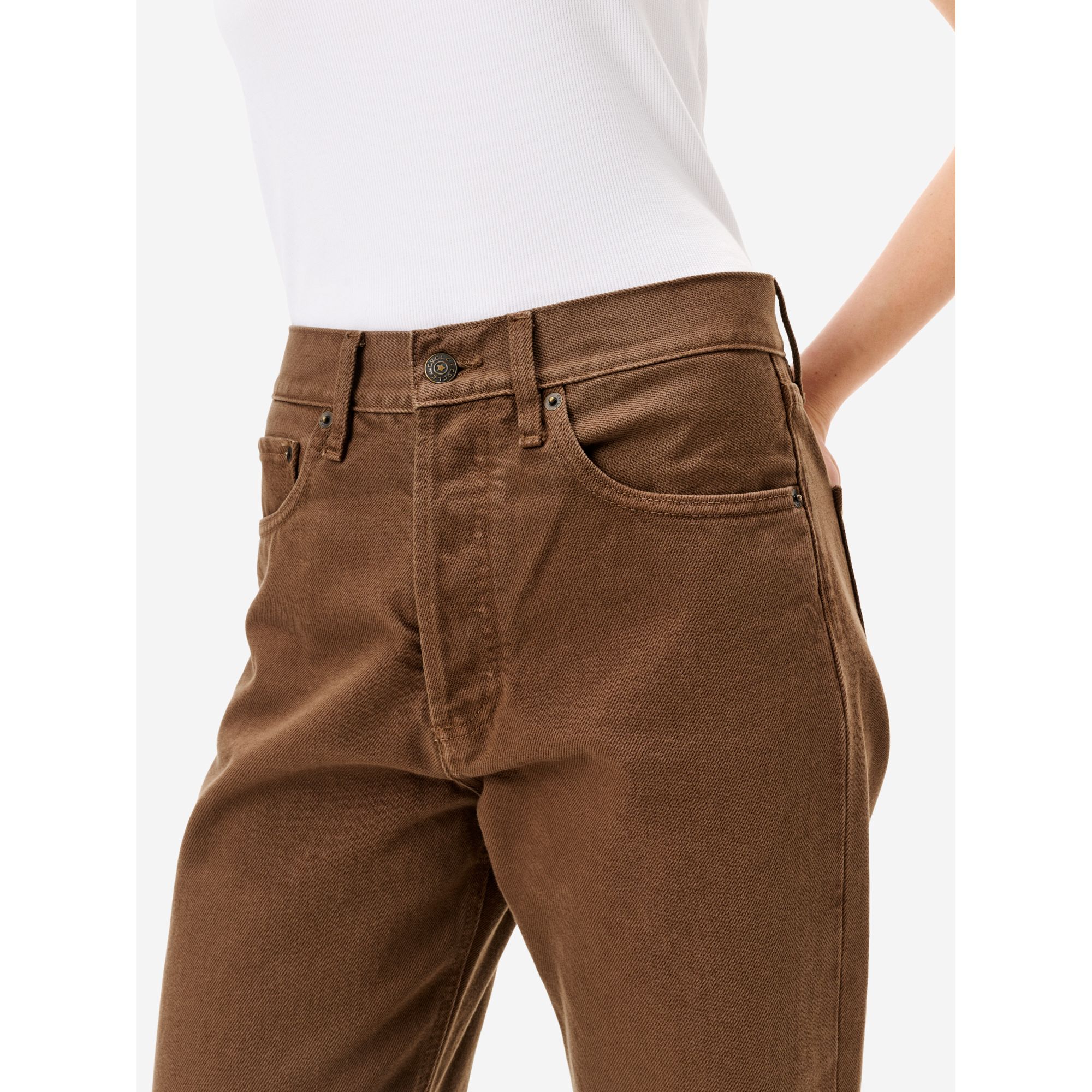 Camel Bella mum-fit jeans