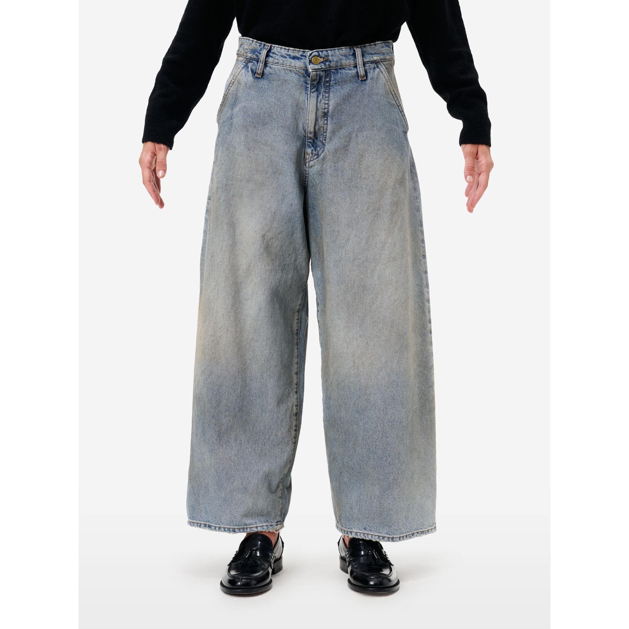 Dora high rise barrel leg dirty bleach