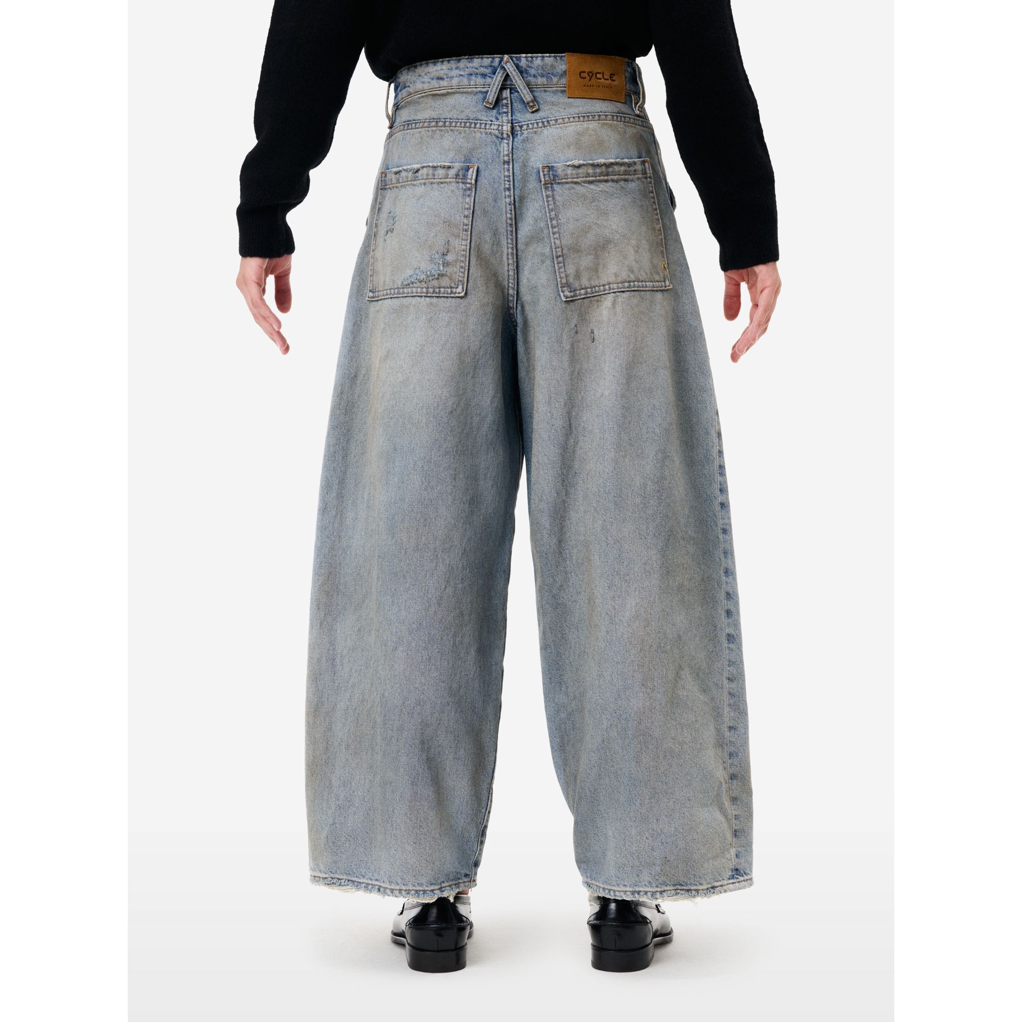 Dora high rise barrel leg dirty bleach