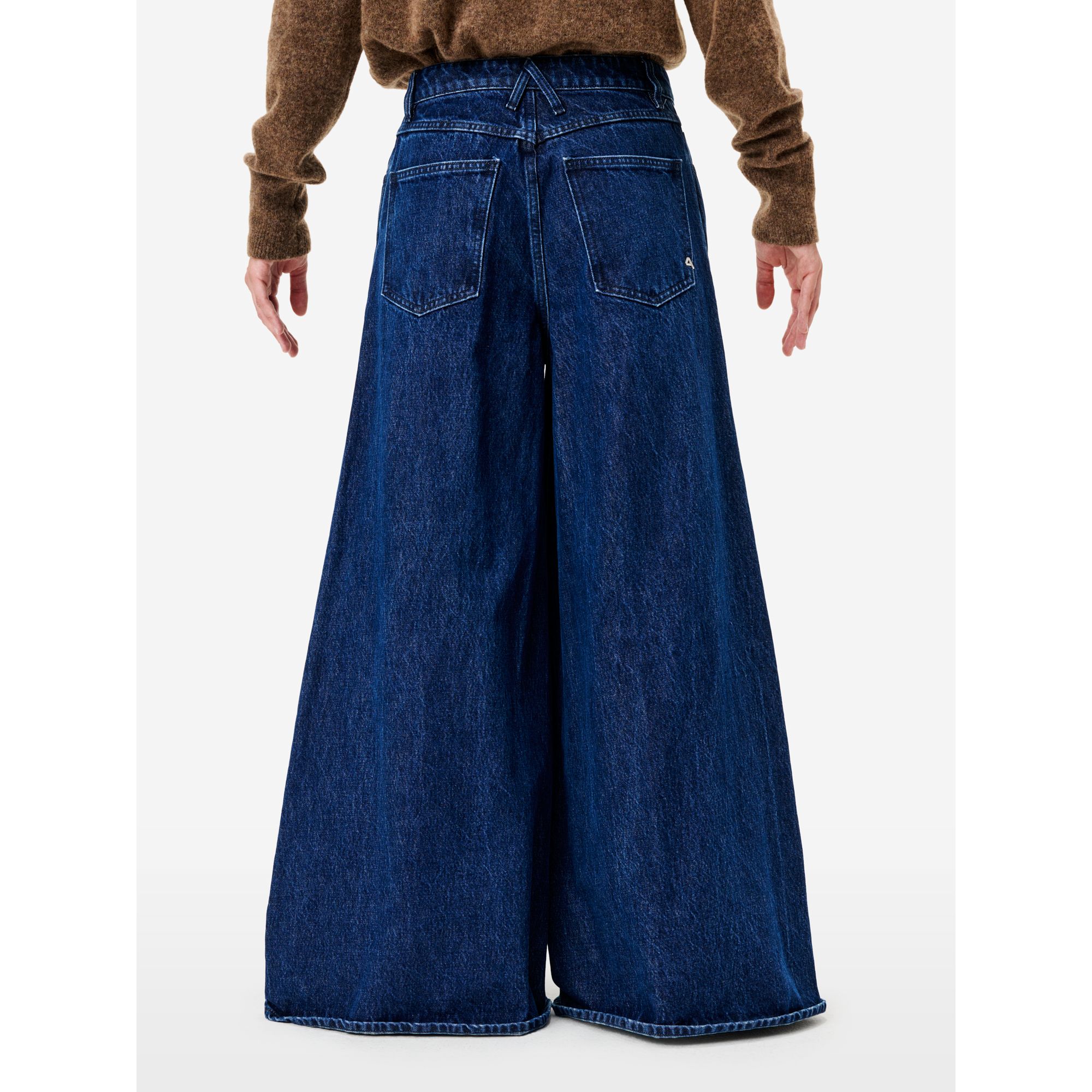Navy blue wide-fit Anna jeans