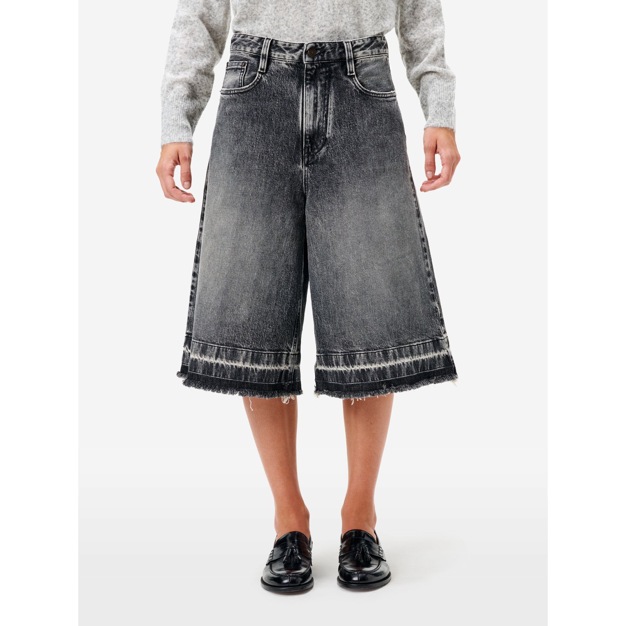 Bermuda Vera wide fit grigio medio