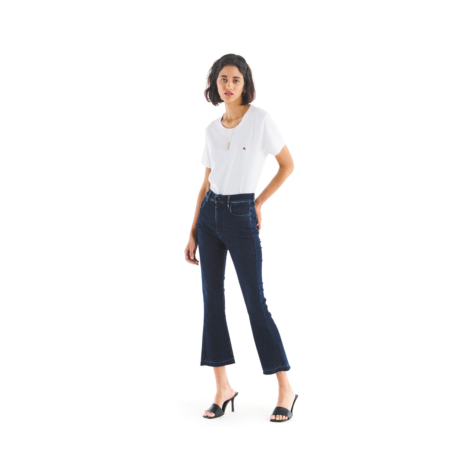 KATE CROP BOOTCUT LASER&OZONE FINISHING