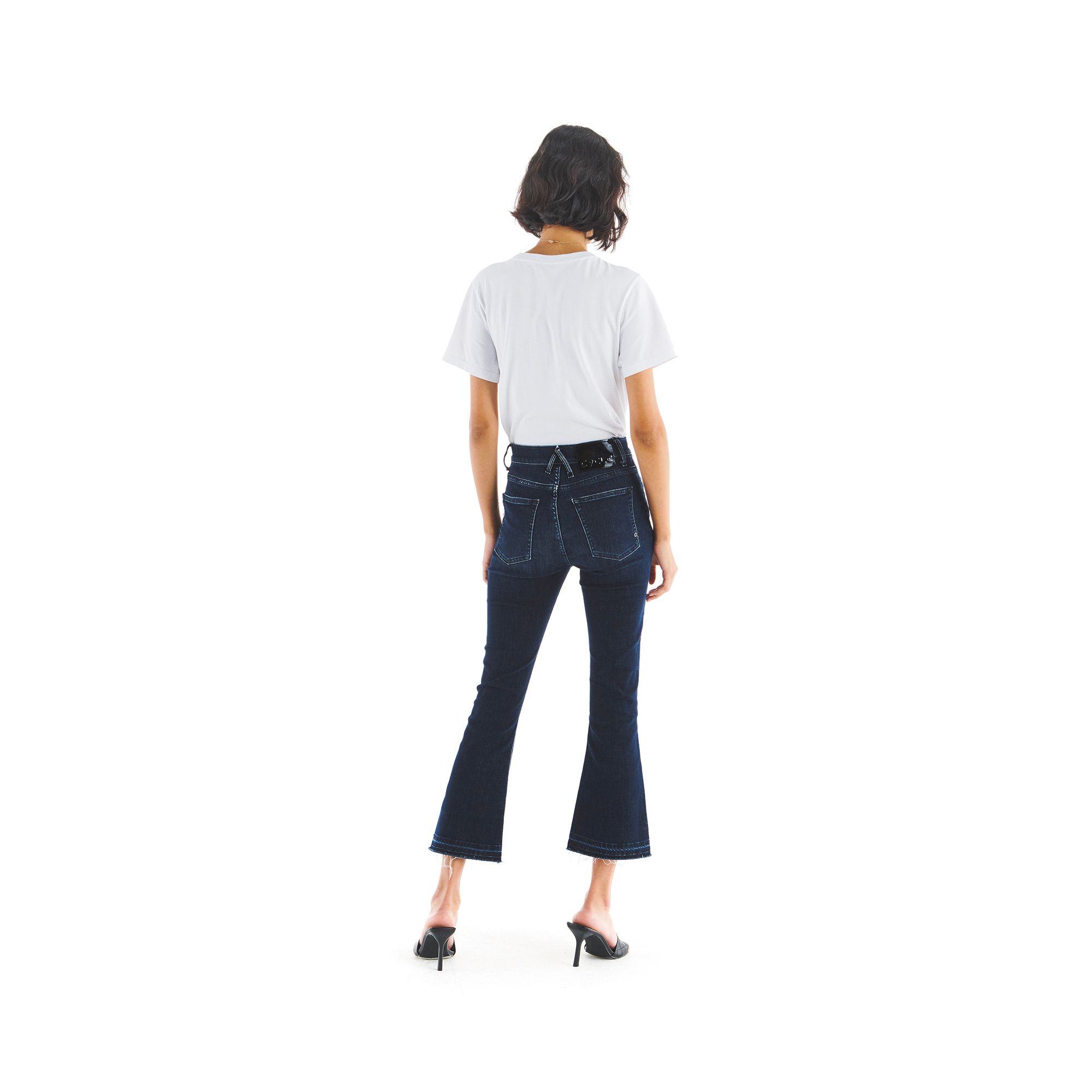 KATE CROP BOOTCUT LASER&OZONE FINISHING