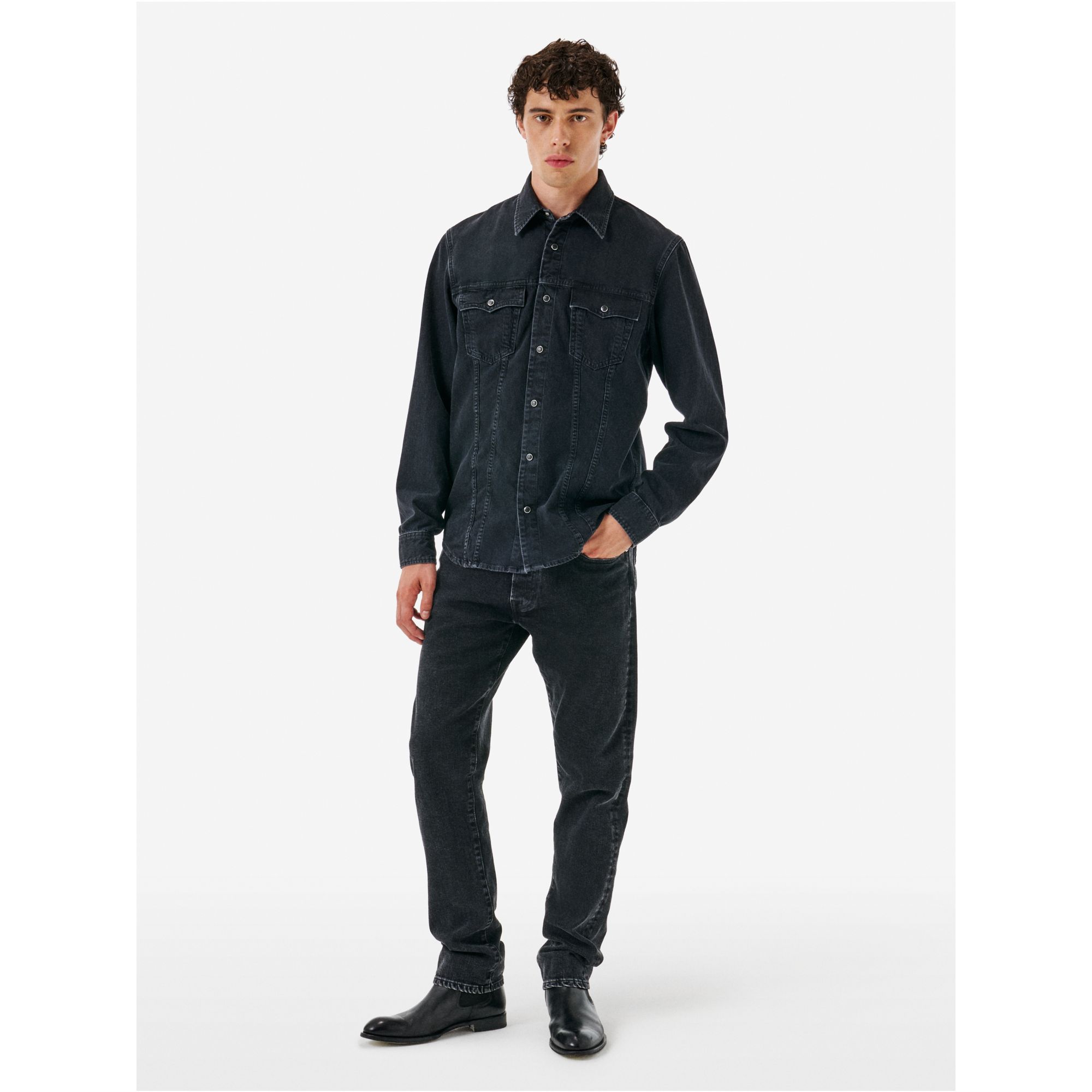 Standard comfort regular straight '90s fit eco enzyme stone wash