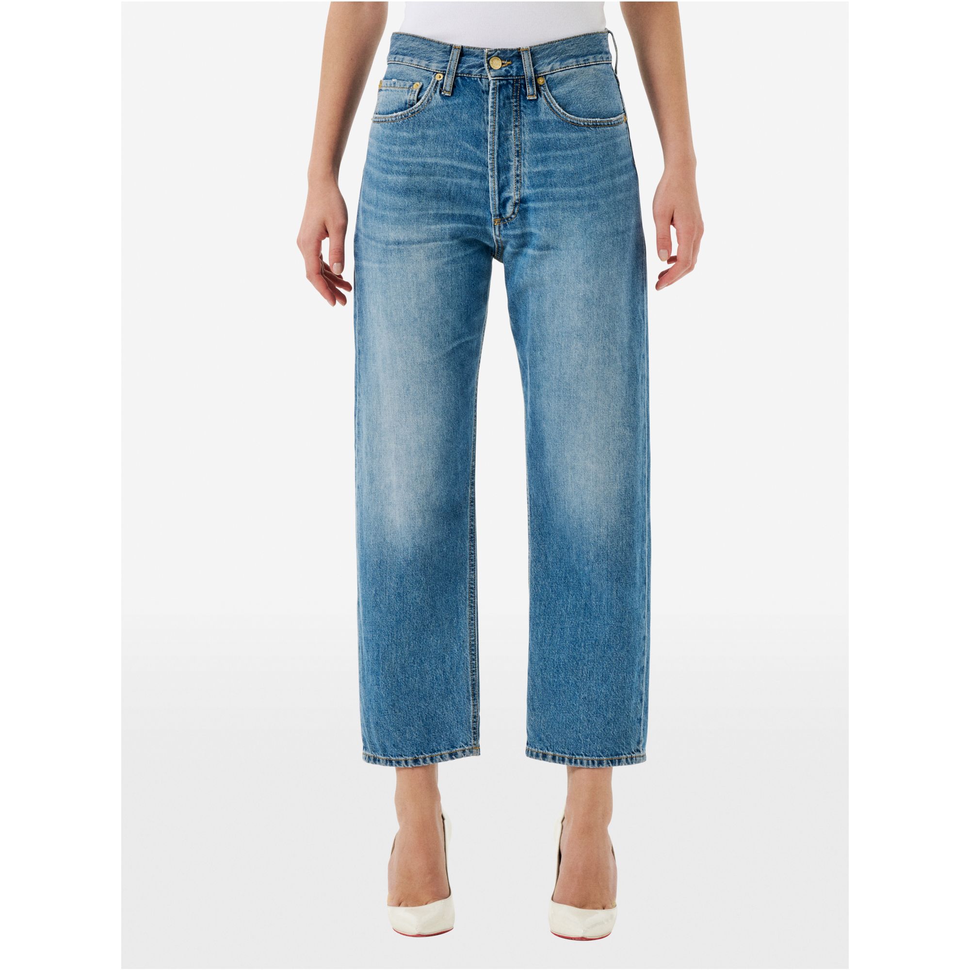 BELLA '90s FIT MID RISE STRAIGHT MID TONE NATURAL VINTAGE