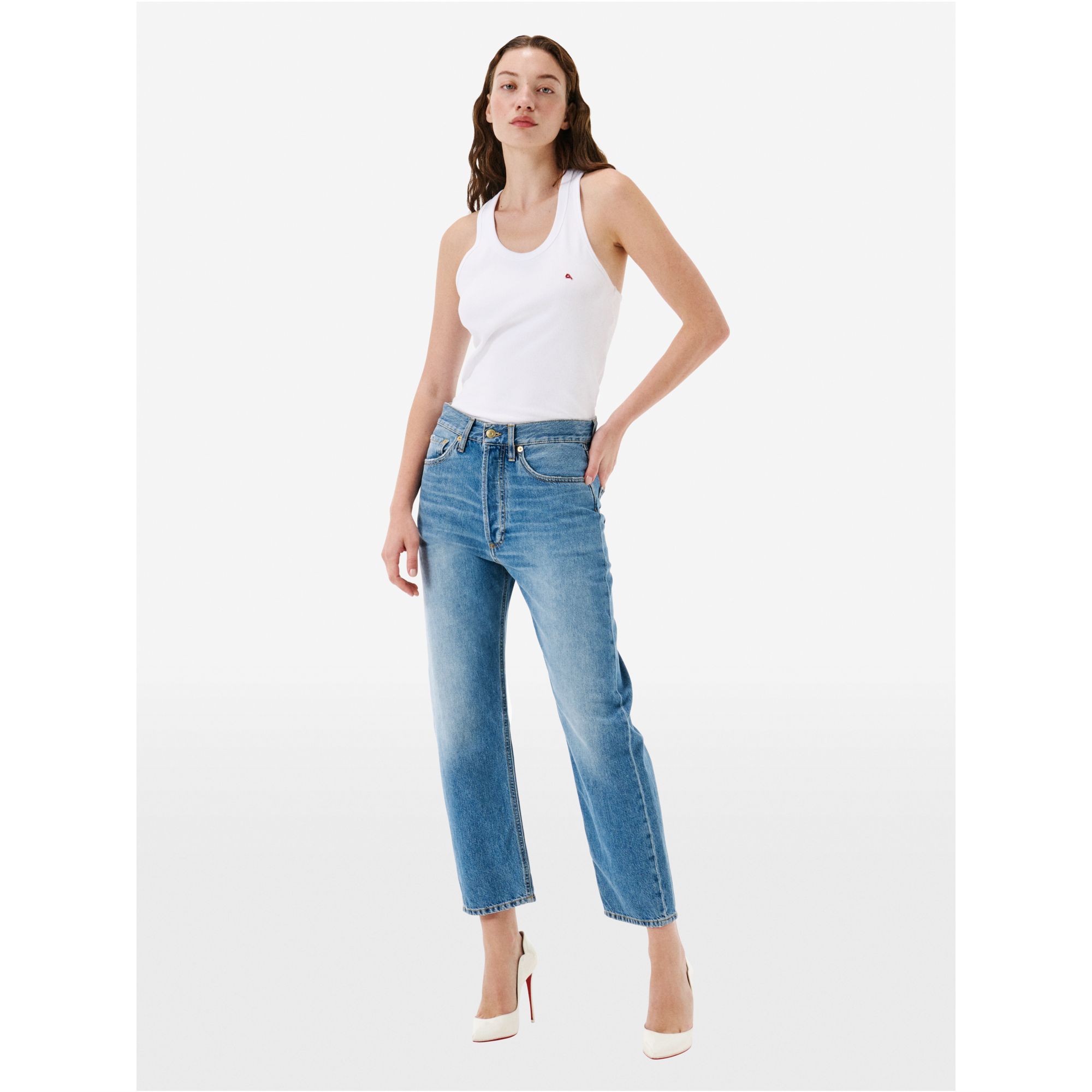 BELLA '90s FIT MID RISE STRAIGHT MID TONE NATURAL VINTAGE