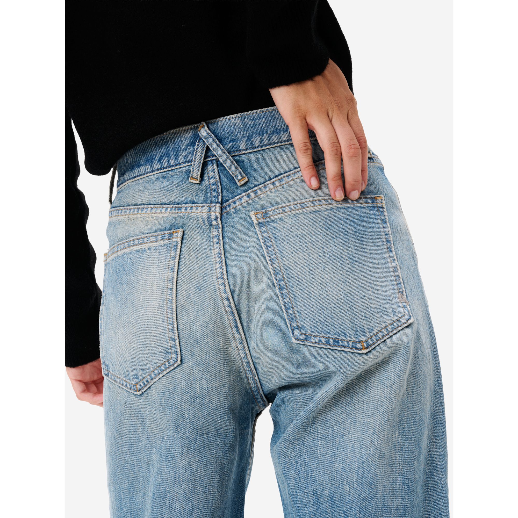 Zoe straight leg broken natural vintage destroyed edge