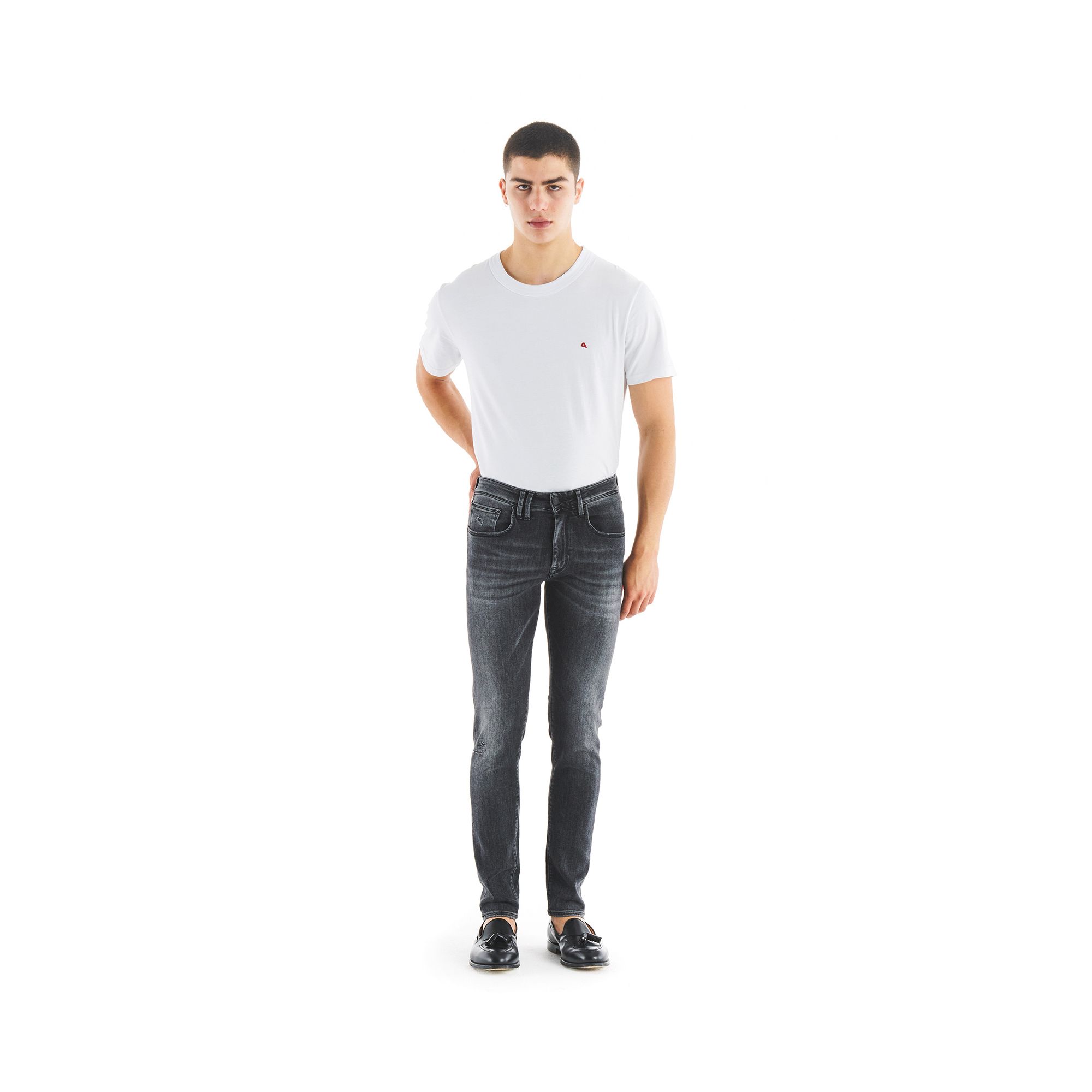 TOUCH STRETCH SKINNY USED WASH REPAIRED