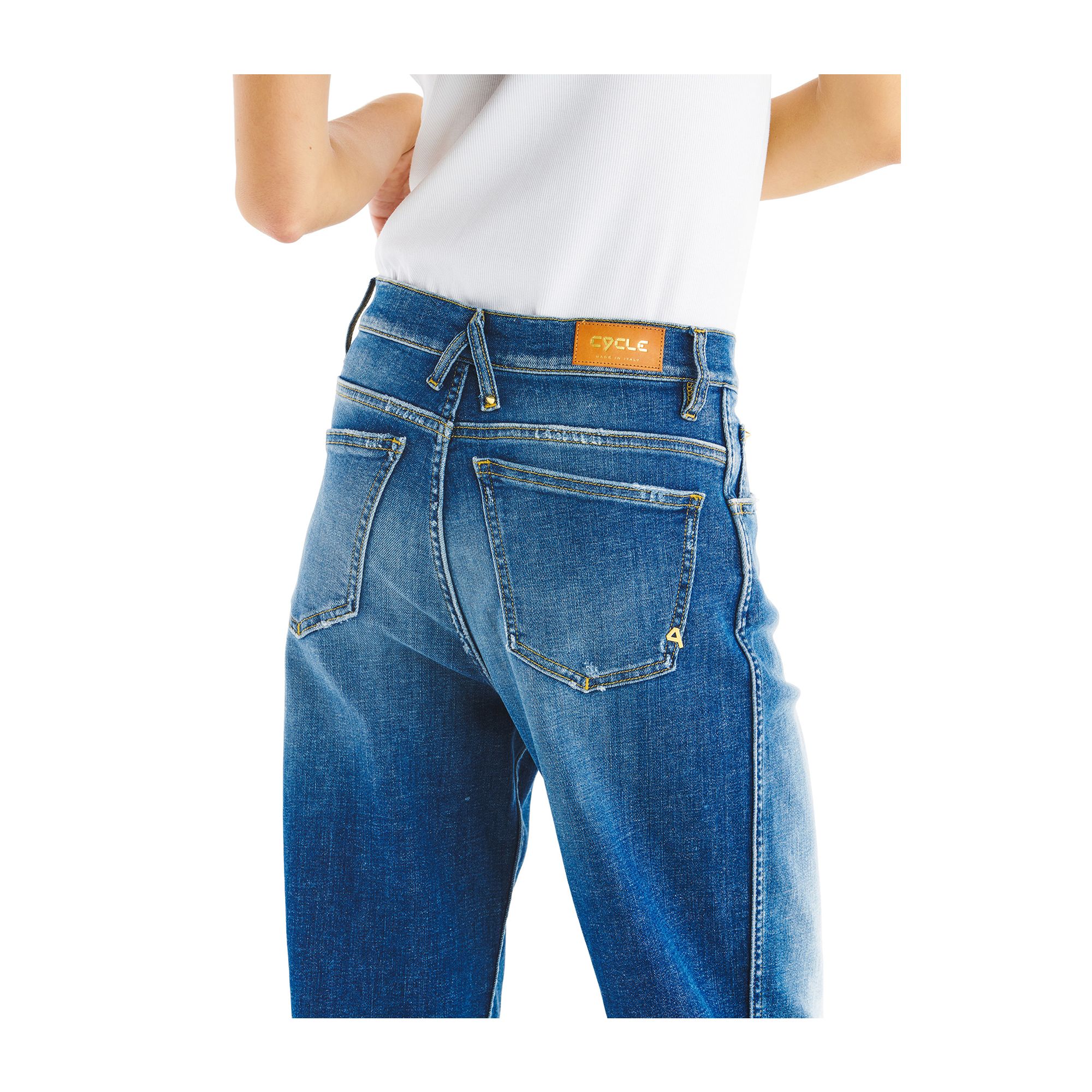 LOLA SUPER HIGH WAIST CARROT CROPPED BROKEN NATURAL VINTAGE