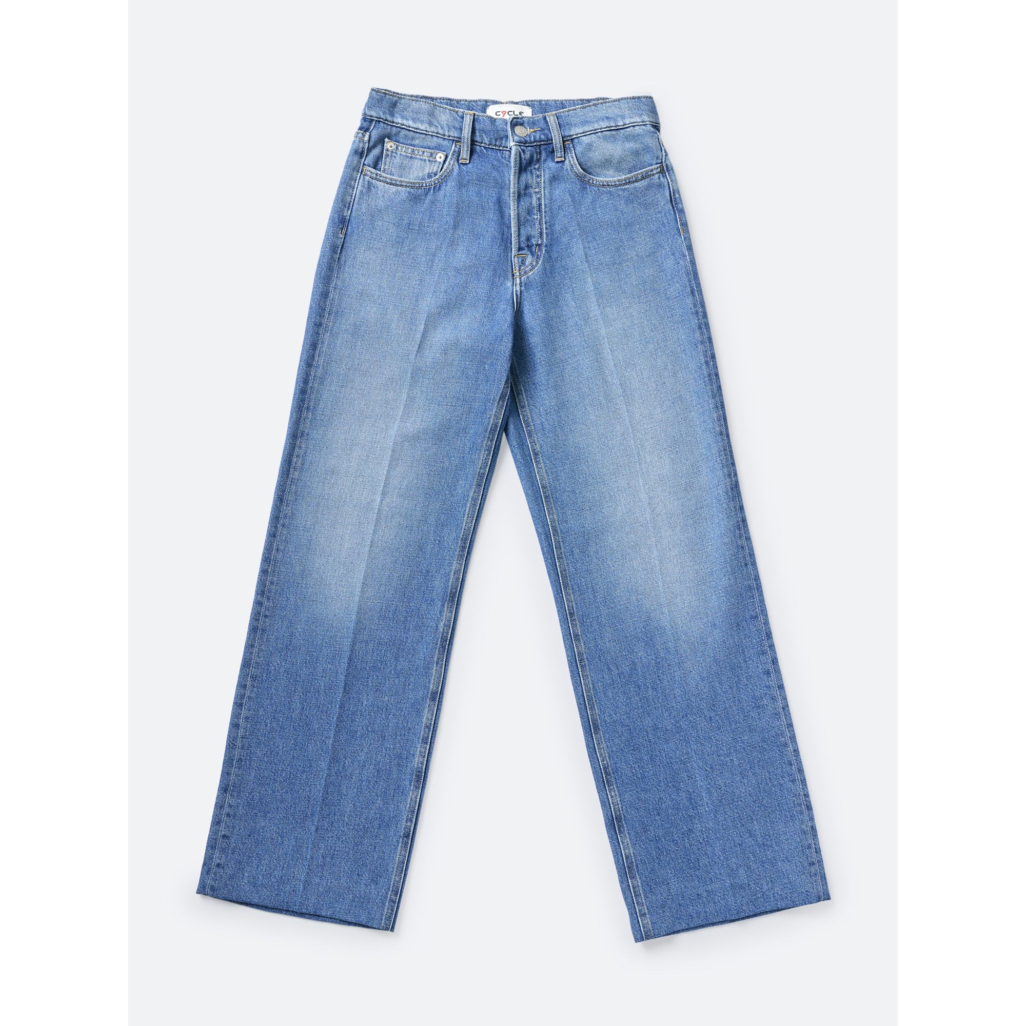 RIGHT STRAIGHT LEG MID TONE STONE WASH