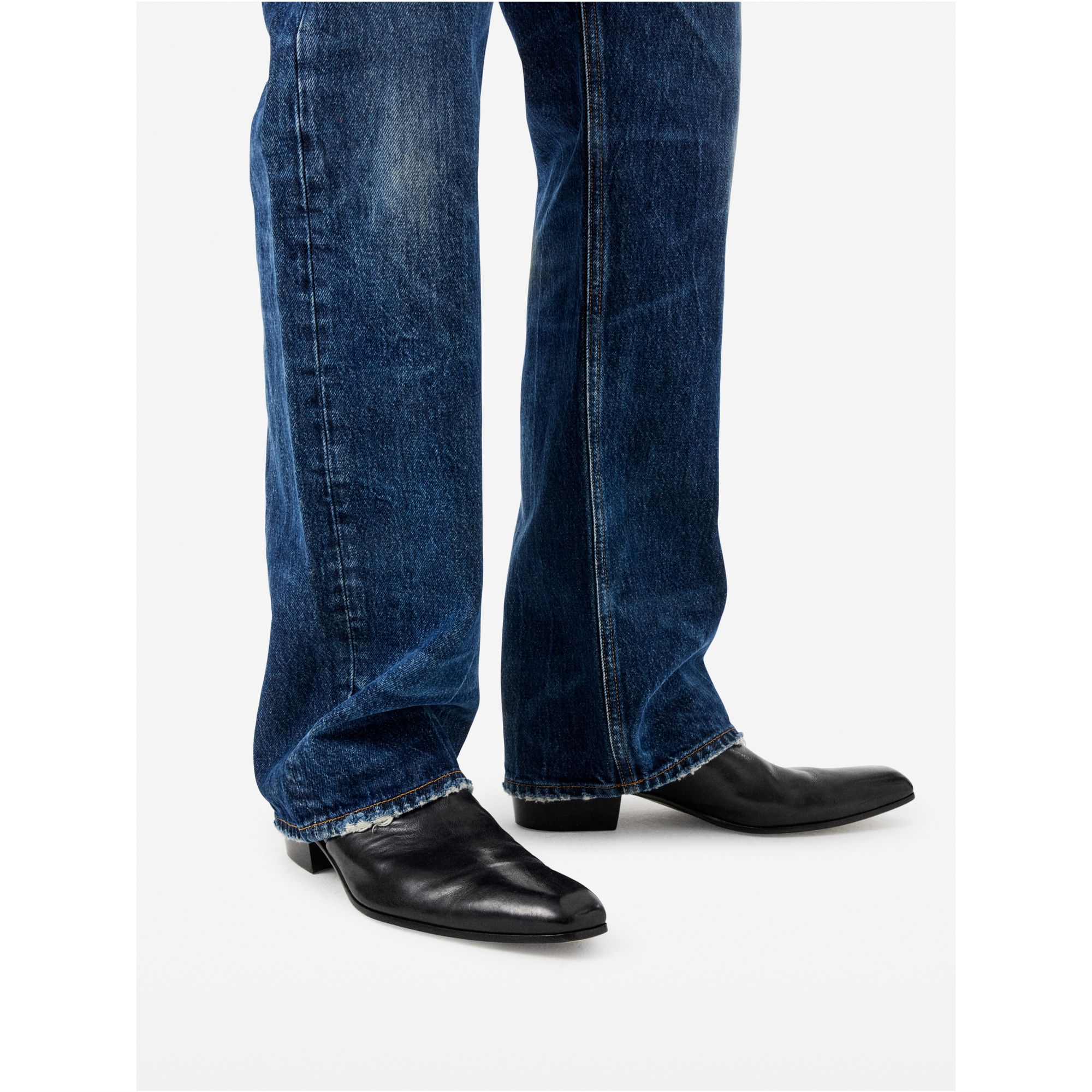 Full wide straight leg dark vintage