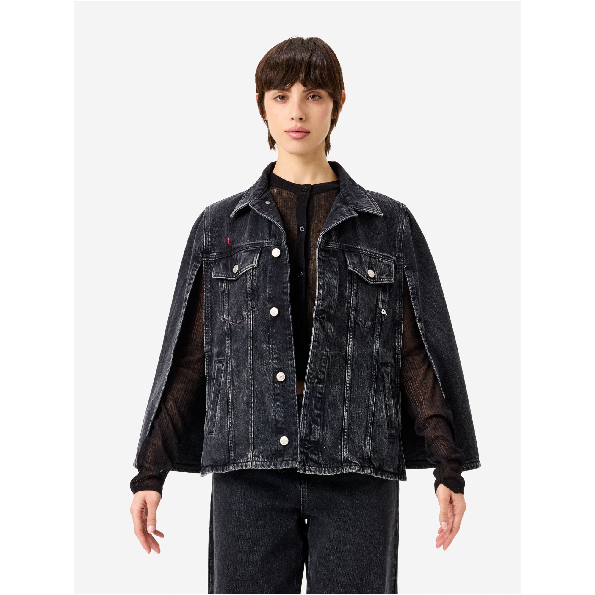 Denim Candy poncho jacket