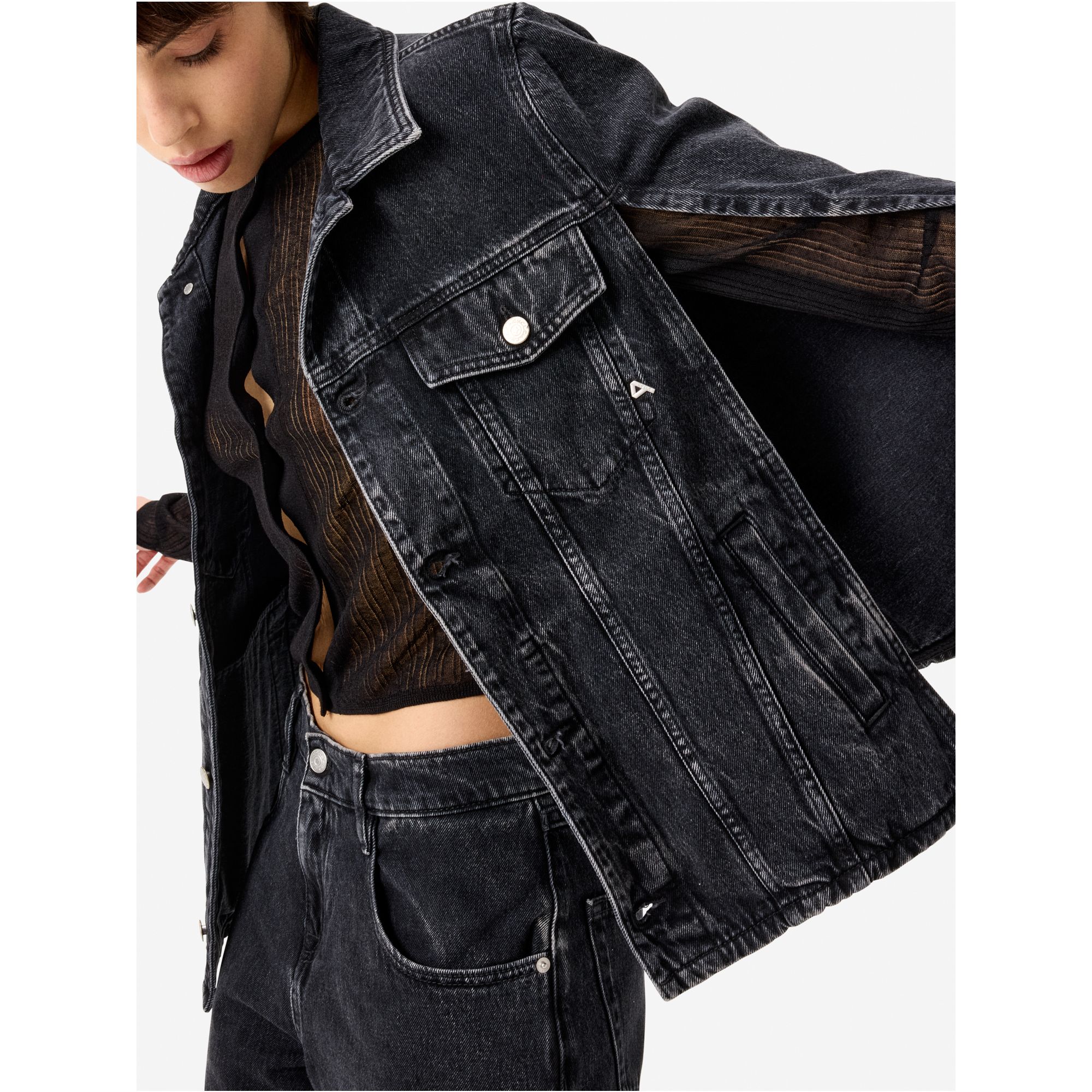 Denim Candy poncho jacket