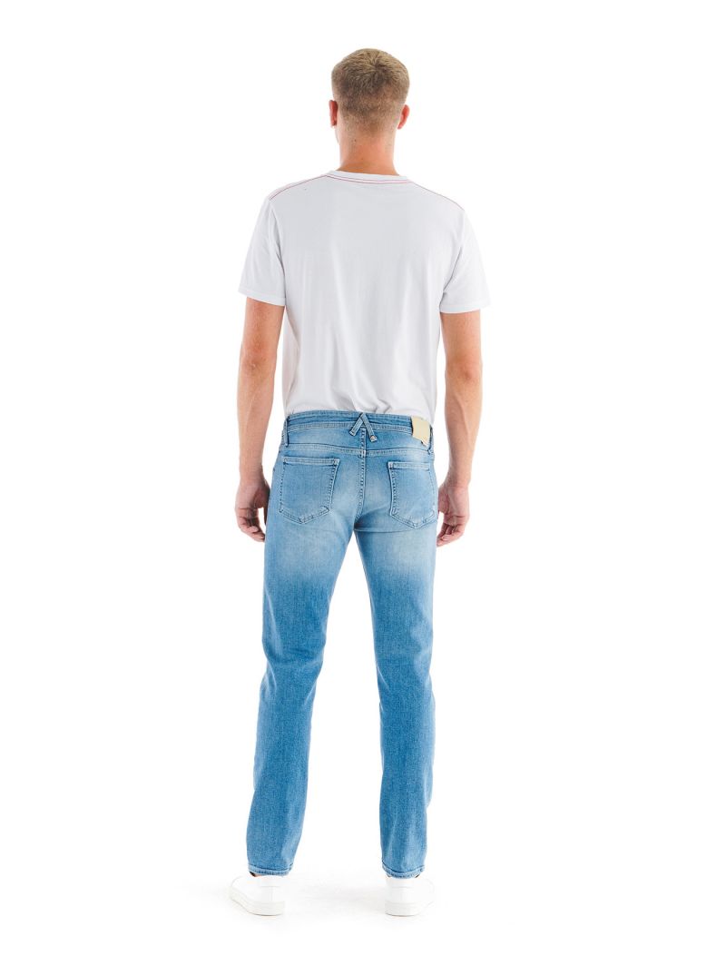 TOP-025 STRETCH REGULAR STRAIGHT BLEACHED DAMAGED