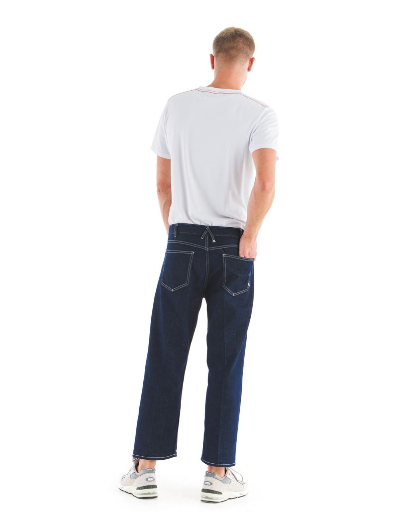 FULL ANKLE WIDE STRAIGHT LEG RINSE WASH