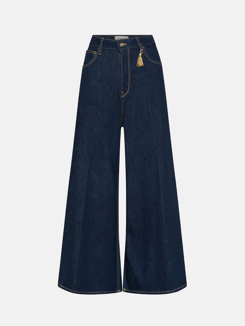 WIDE HIGH RISE SUPER WIDE CROPPED LEG RINSE WASH