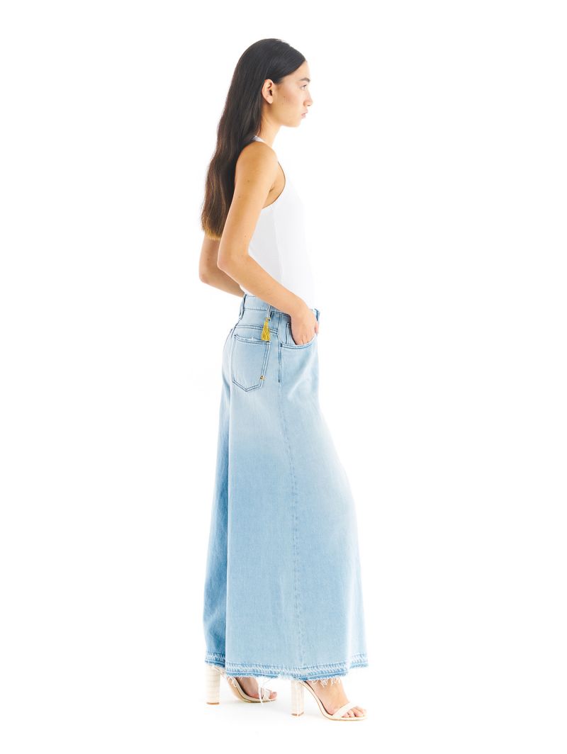 WIDE HIGH RISE SUPER WIDE CROPPED LEG SUPER BLEACHED ROW EDGE