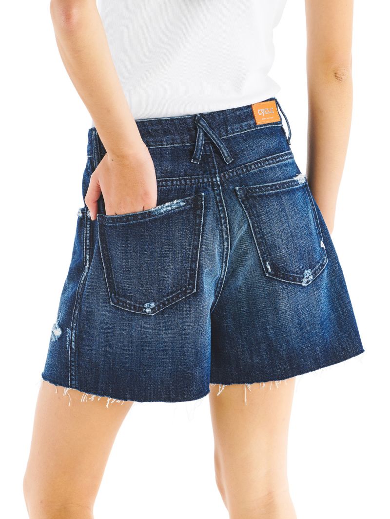 LOLITA SHORTS MOM FRAYED DARK TONE ANTIQUE