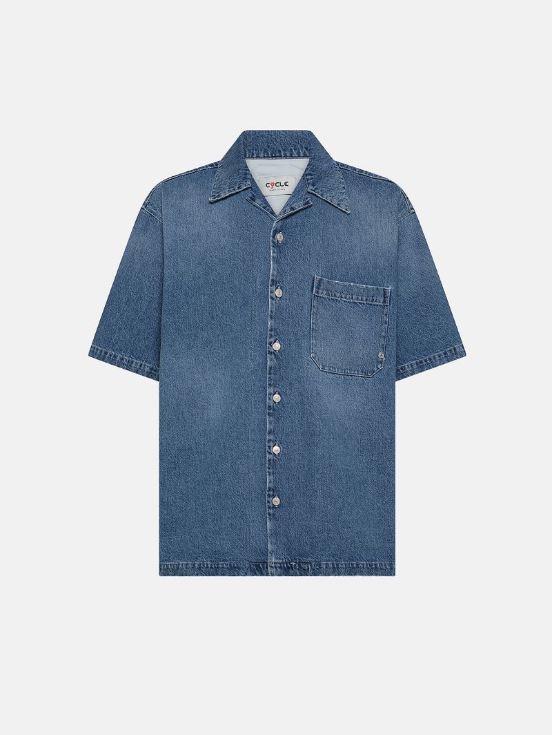 Sam denim bowling shirt