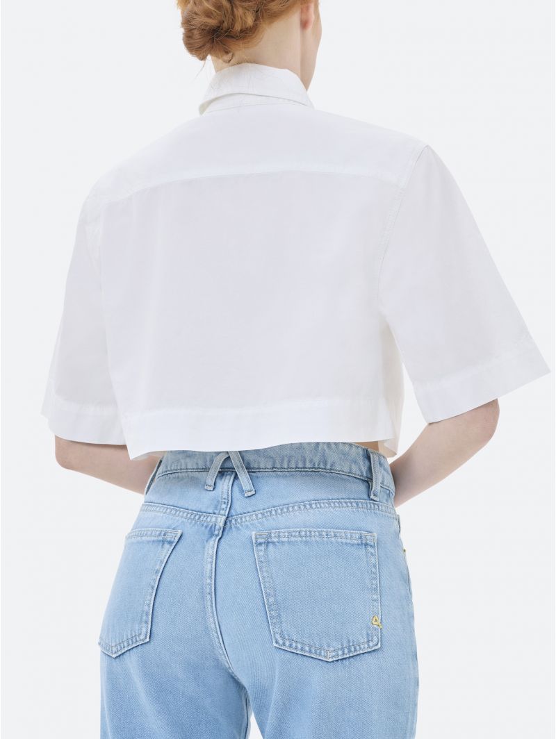 Jane cropped cotton shirt