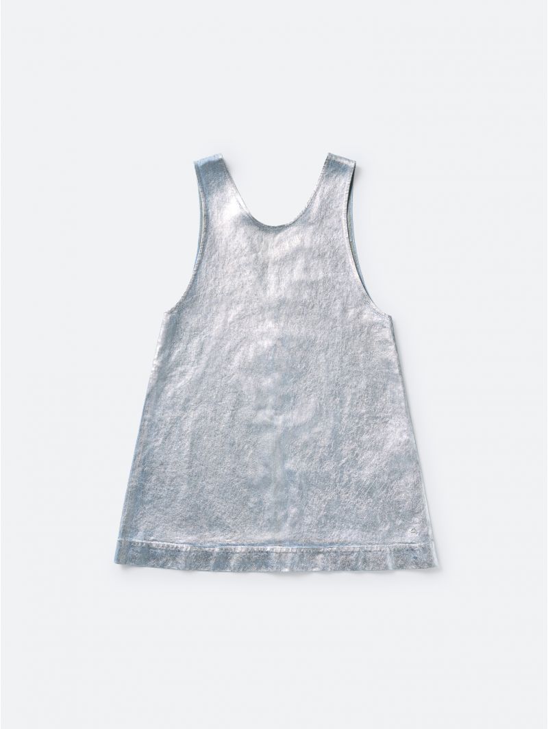 IRIS SLEEVELESS DRESS SILVER COATING