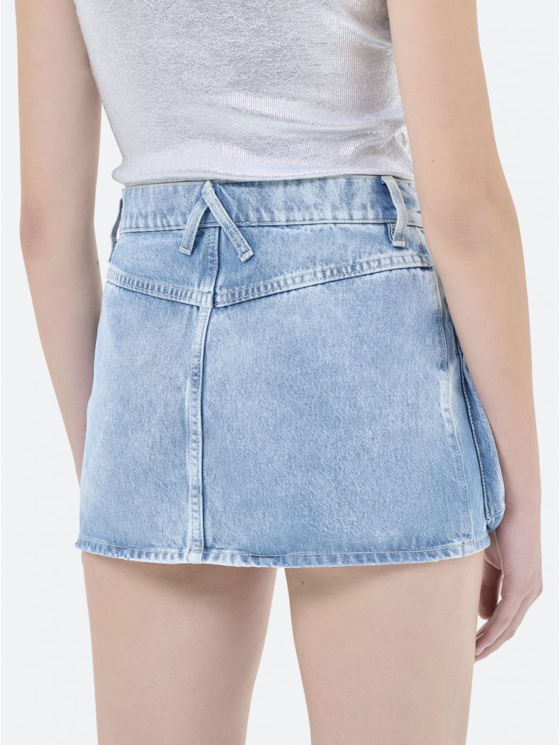 Mimì denim cargo mini skirt