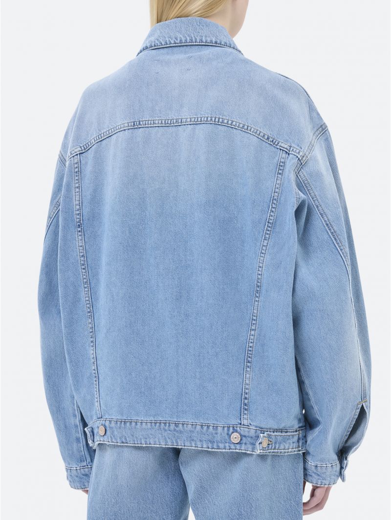 LOGAN TRUCKER OVER JACKET BLEACHED DESTROYED