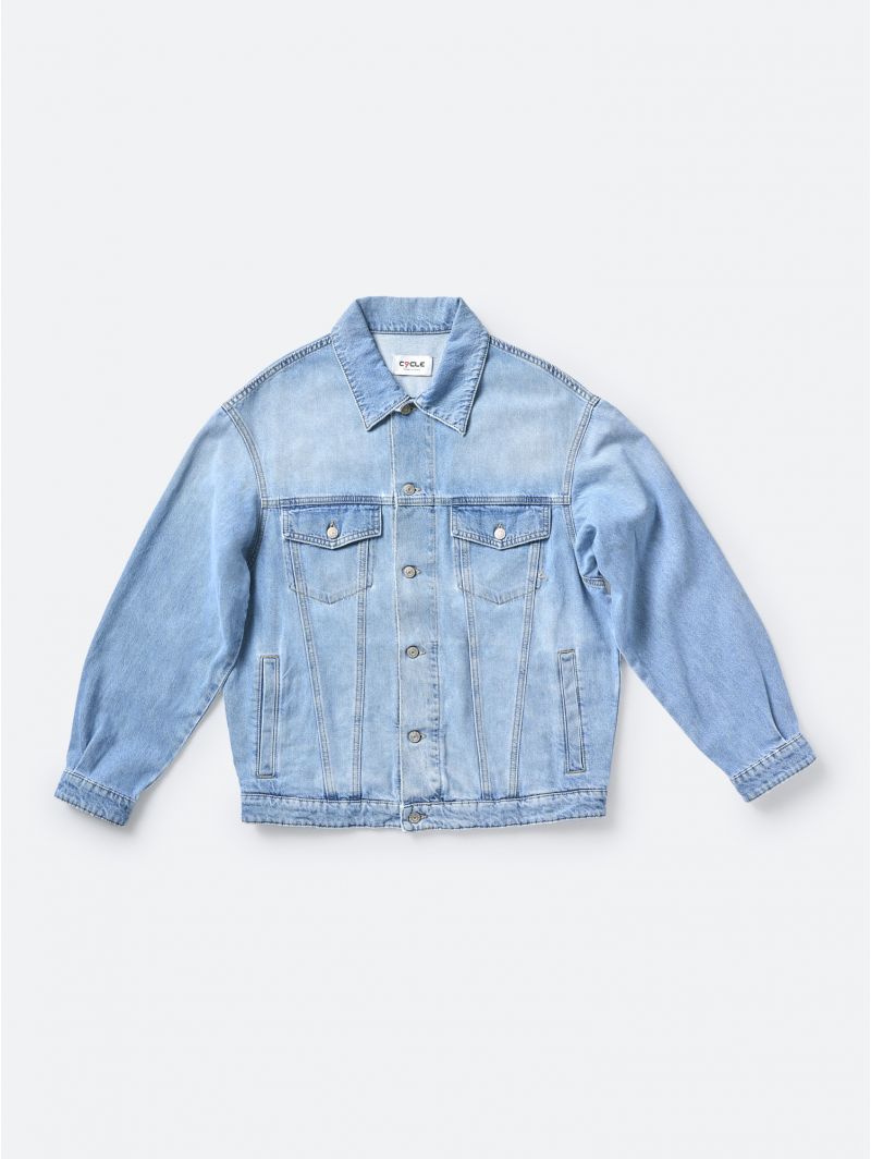 LOGAN TRUCKER OVER JACKET BLEACHED DESTROYED