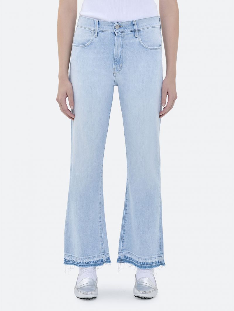 KATE NEW SLIM CROP BOOTCUT SUPER BLEACHED FRAYED EDGE