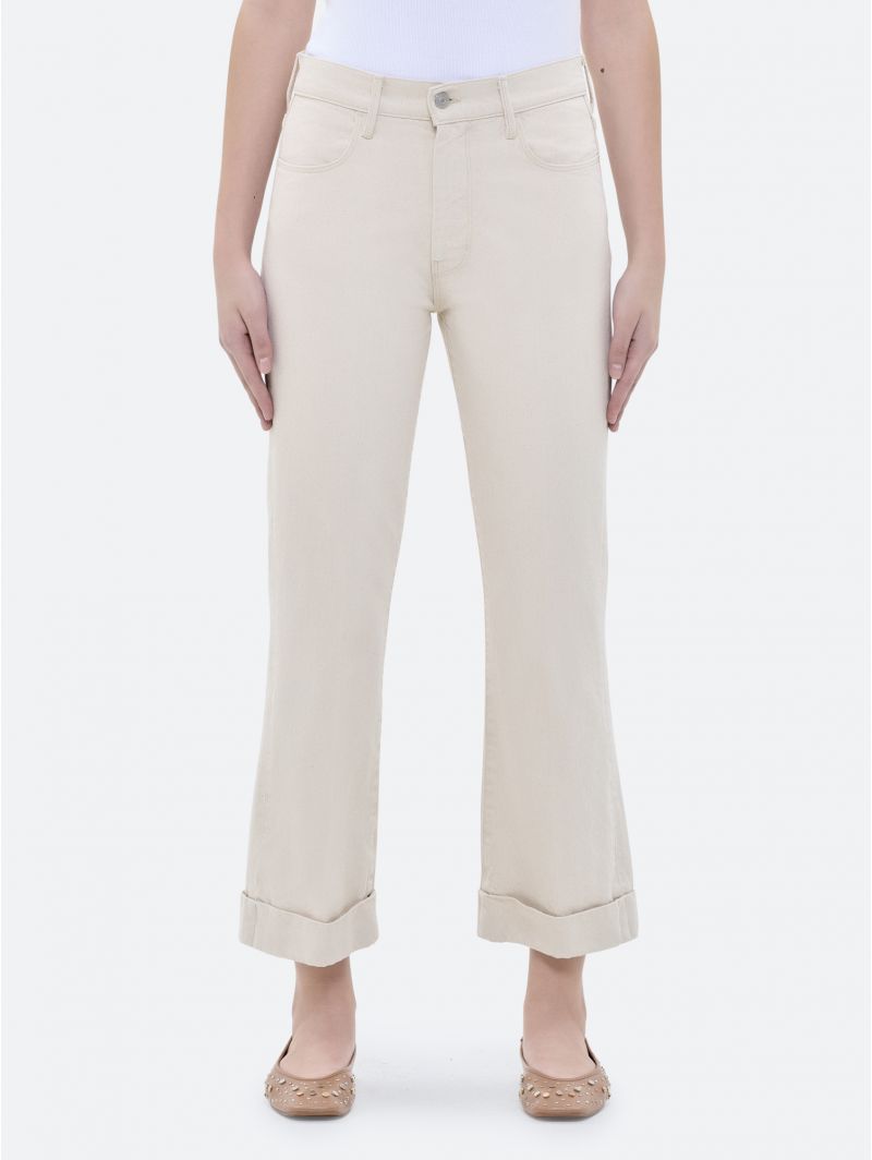 KATE NEW SLIM CROP BOOTCUT TURN UP RINSE WASH