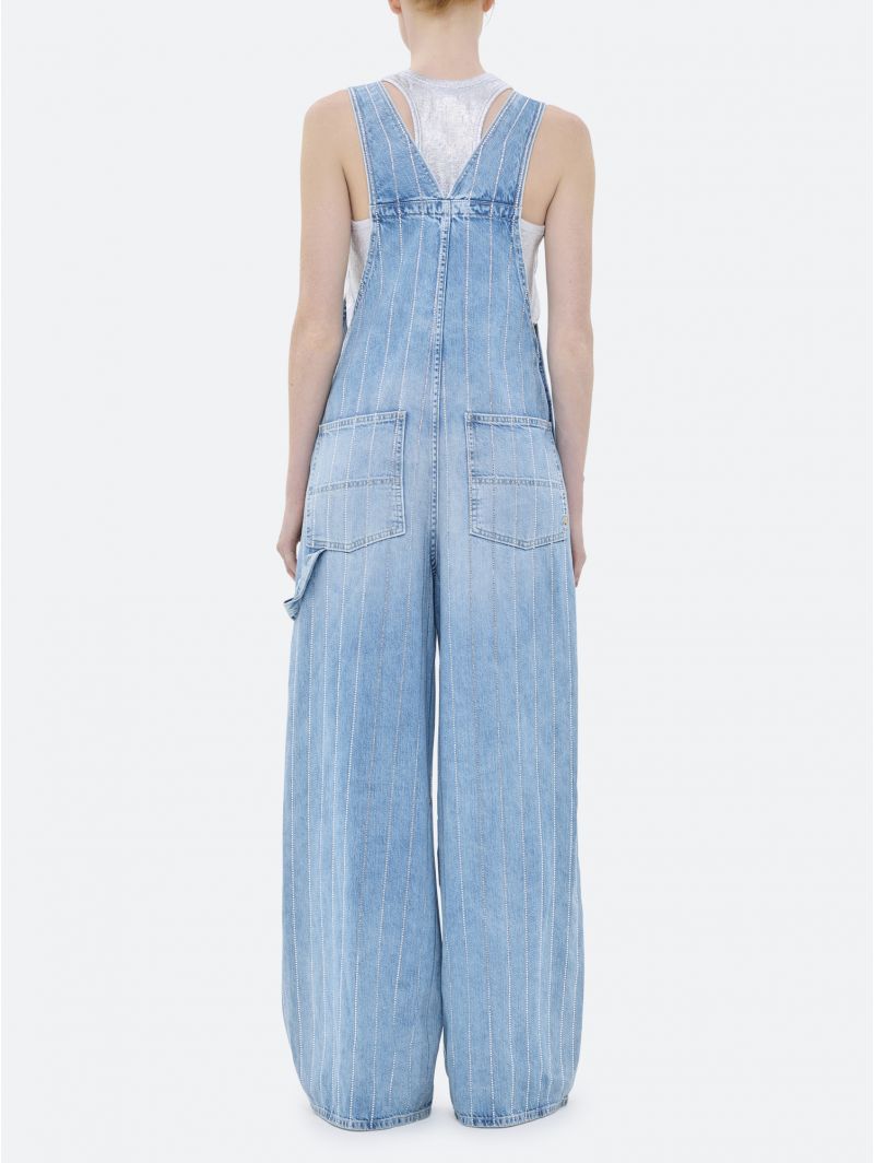 VICKY JUMPSUIT WITH STRASS BLEACH SUBTLE FADING AND WHISKERING