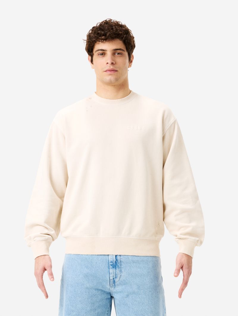 Felpa Ethan con logo e rotture