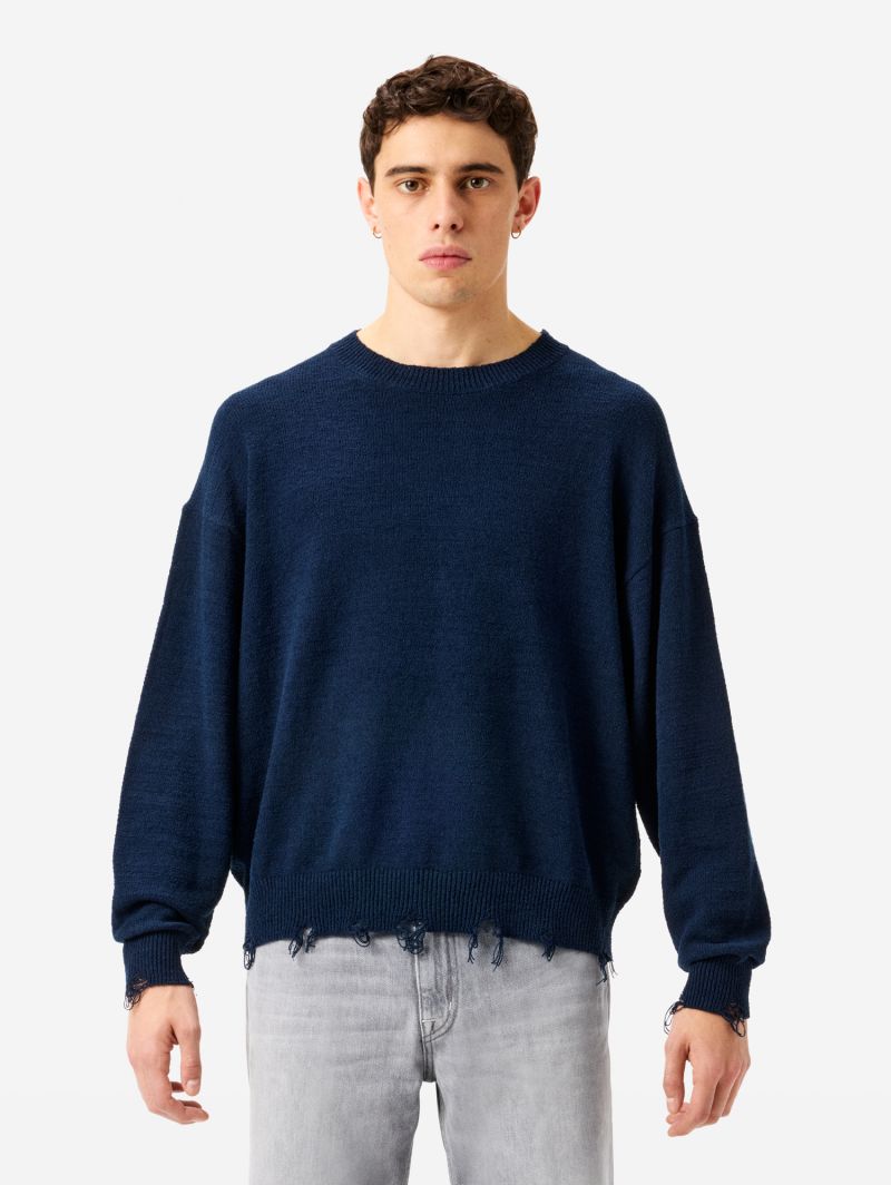 Maglia Arty con orlo distressed