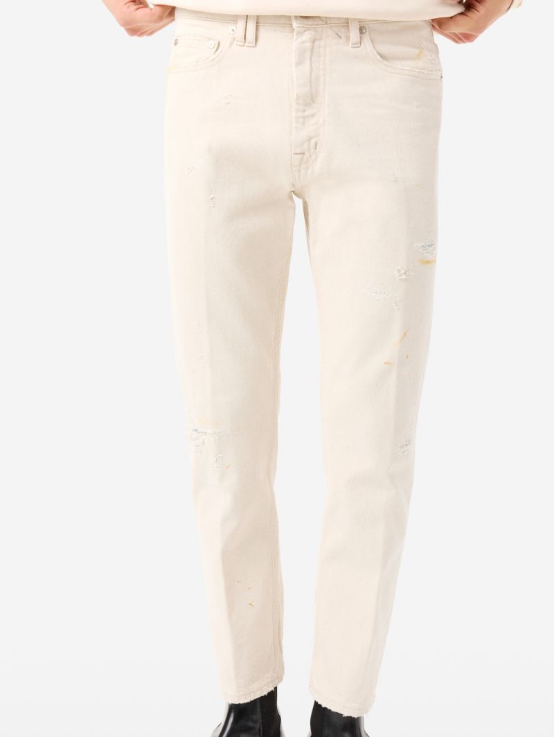 Lucky tapered fit used damaged faded garment dyed