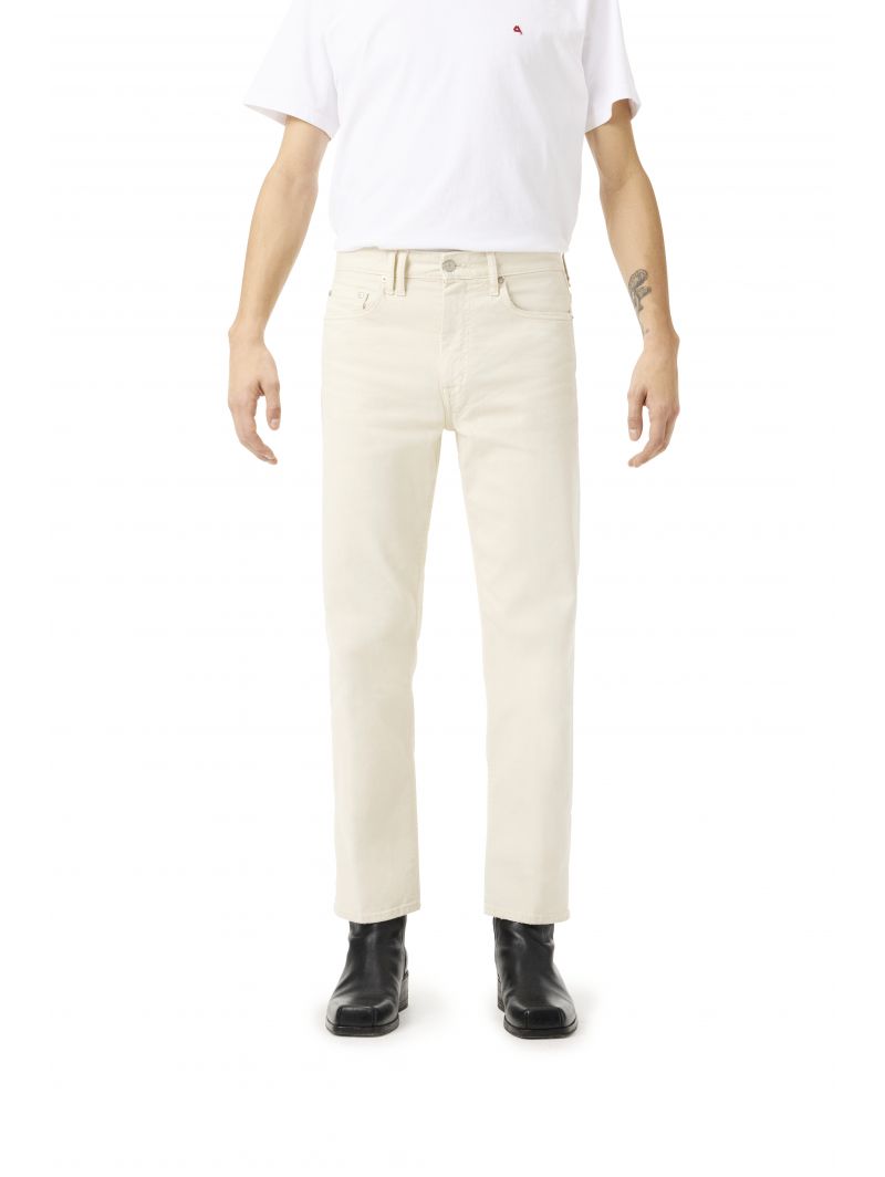 Wise comfort regular fit straight ankle leg distressed garment dyed