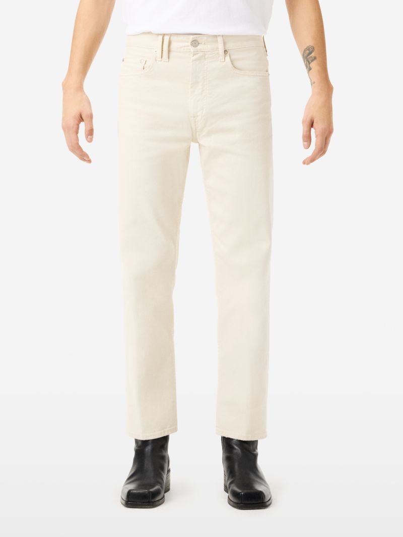 Wise comfort regular fit straight ankle leg distressed garment dyed