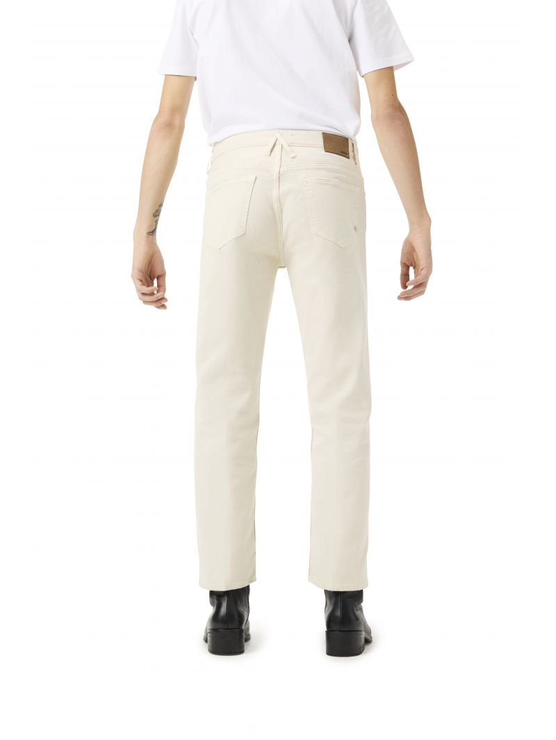 Wise comfort regular fit straight ankle leg distressed garment dyed