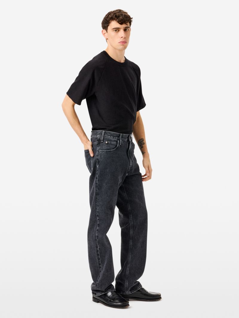 Bart wide fit straight leg-high waist eco enzyme stone wash