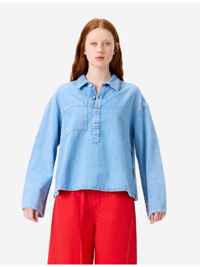 Giselle shirt regular stone bleached